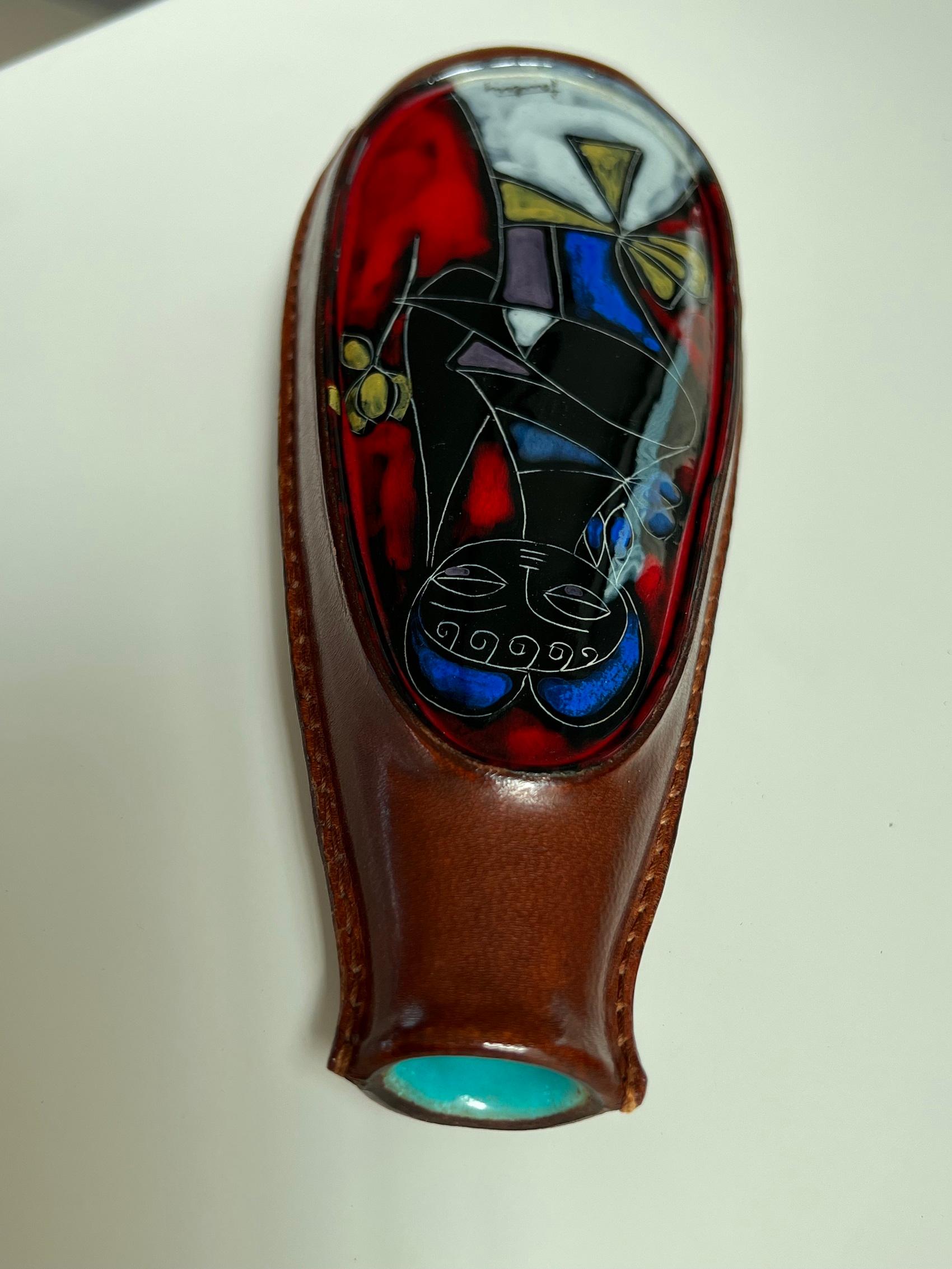 Italienische signierte Blumenvase aus Keramik aus der Mitte des Jahrhunderts von Marcello Fantoni, 1960 im Angebot 7