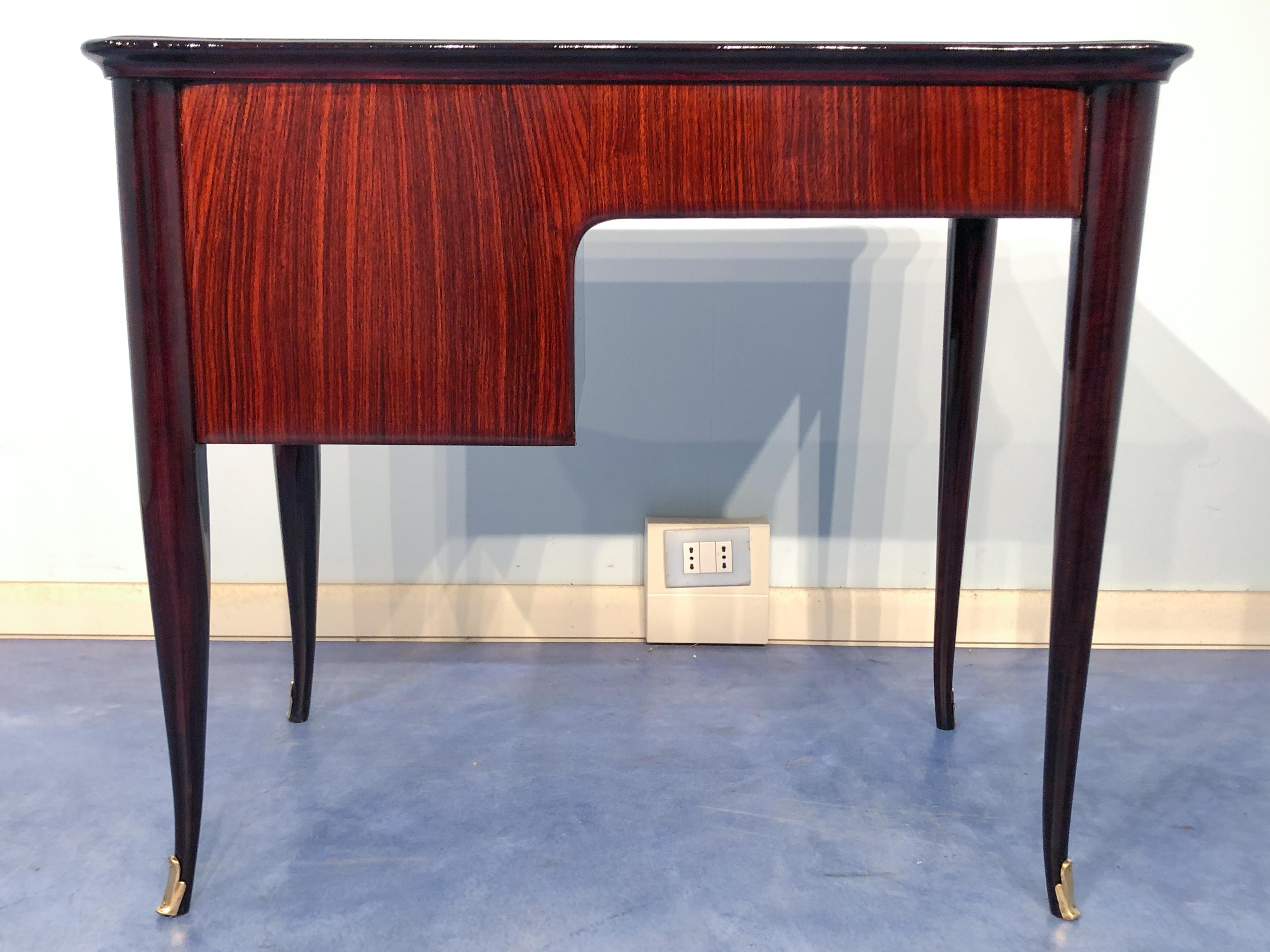Mid-20th Century Italian Mid-Century Modern Small Desk and Chair Attributed to Paolo Buffa, 1950s For Sale