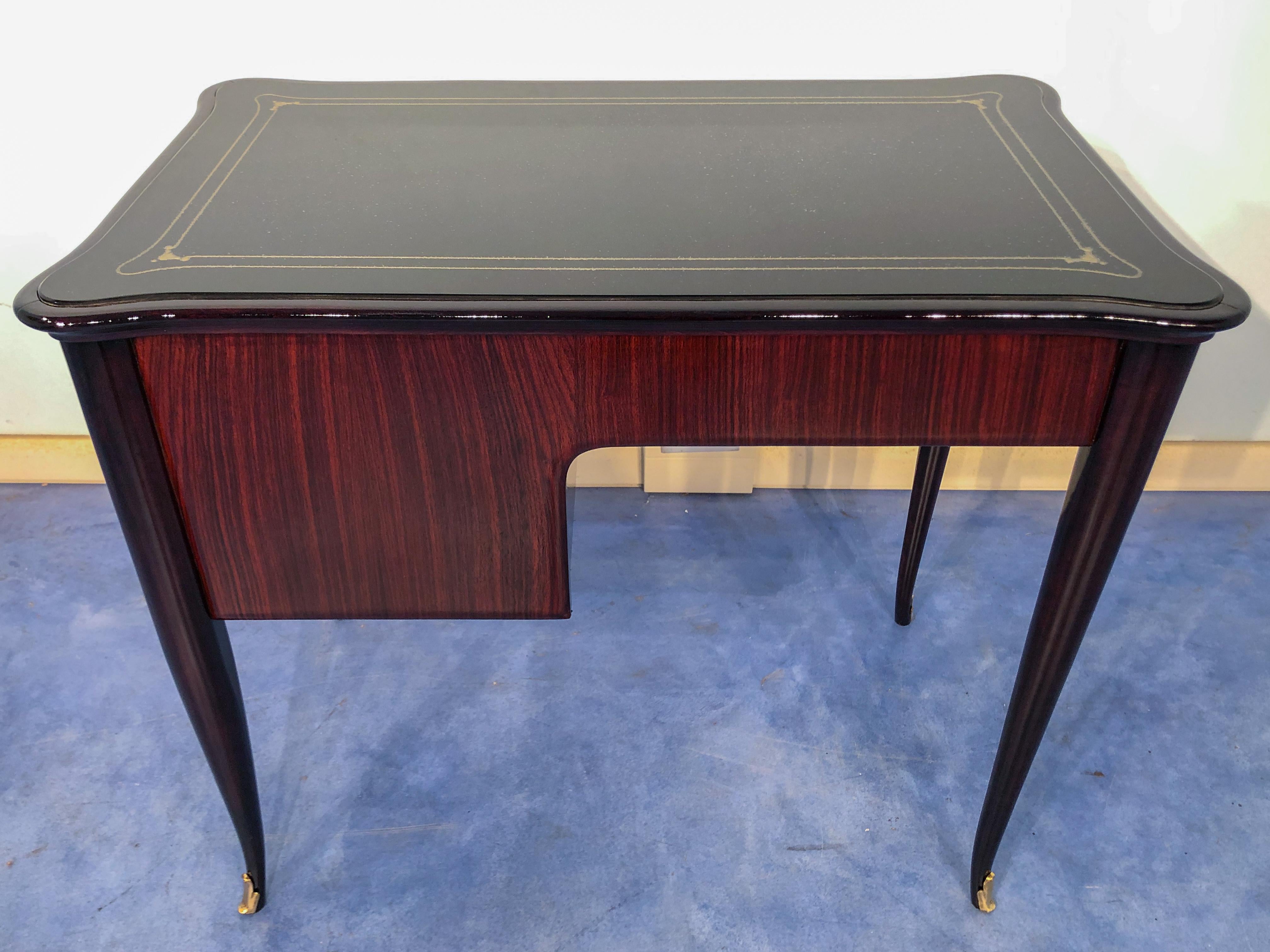 Italian Mid-Century Modern Small Desk and Chair Attributed to Paolo Buffa, 1950s For Sale 2