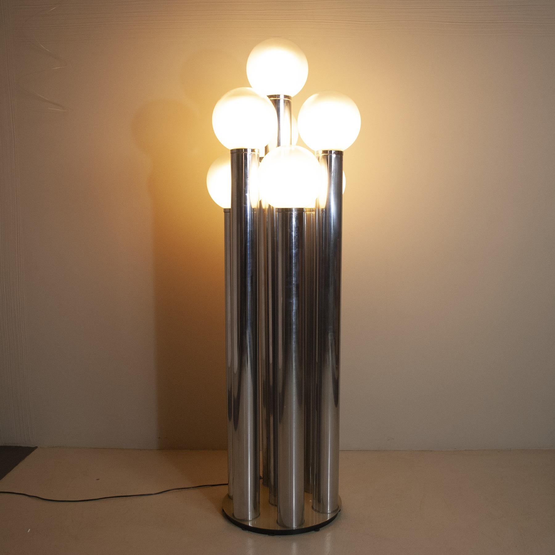 Lampada da terra italiana Mid-Century Space Age anni 70 3