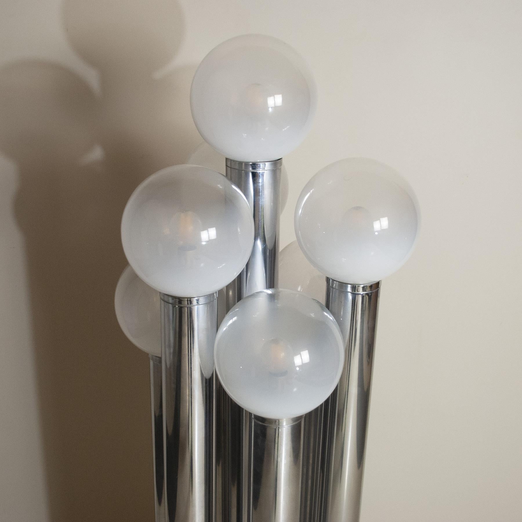 Lampada da terra italiana Mid-Century Space Age anni 70 1