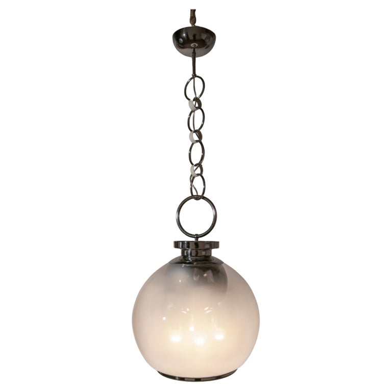 Lampe à suspension italienne de l'ère spatiale du milieu du siècle ...