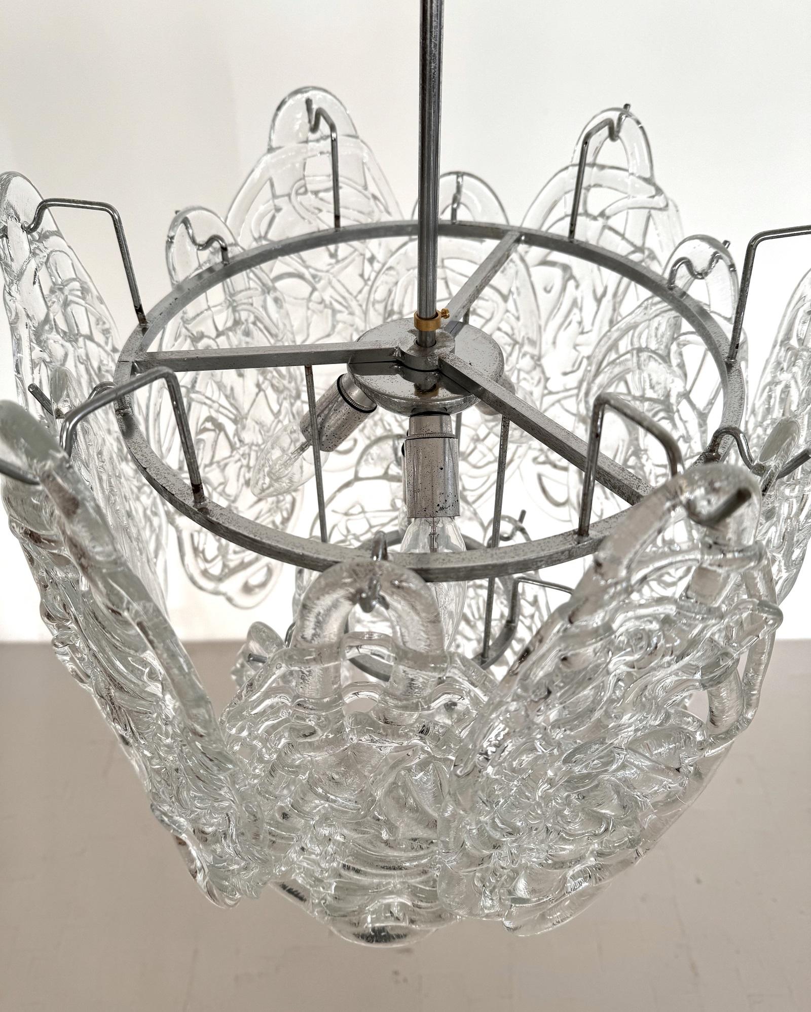 Lampadario in vetro di Murano 