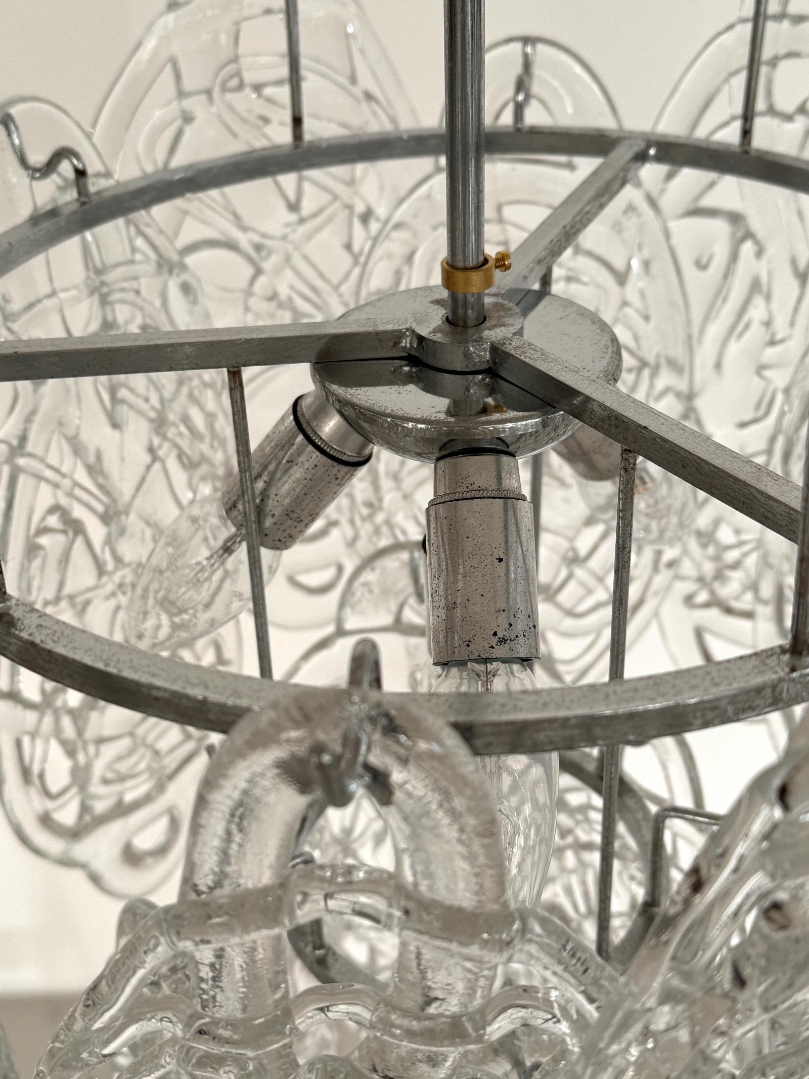 Lampadario in vetro di Murano 