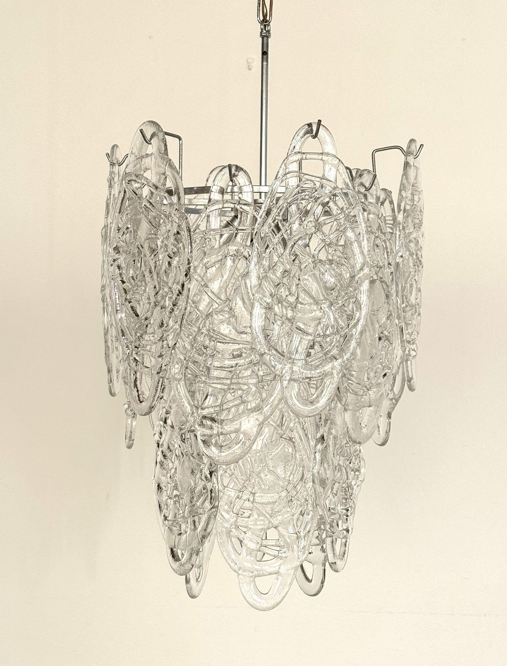 Mid-Century moderno Lampadario in vetro di Murano 