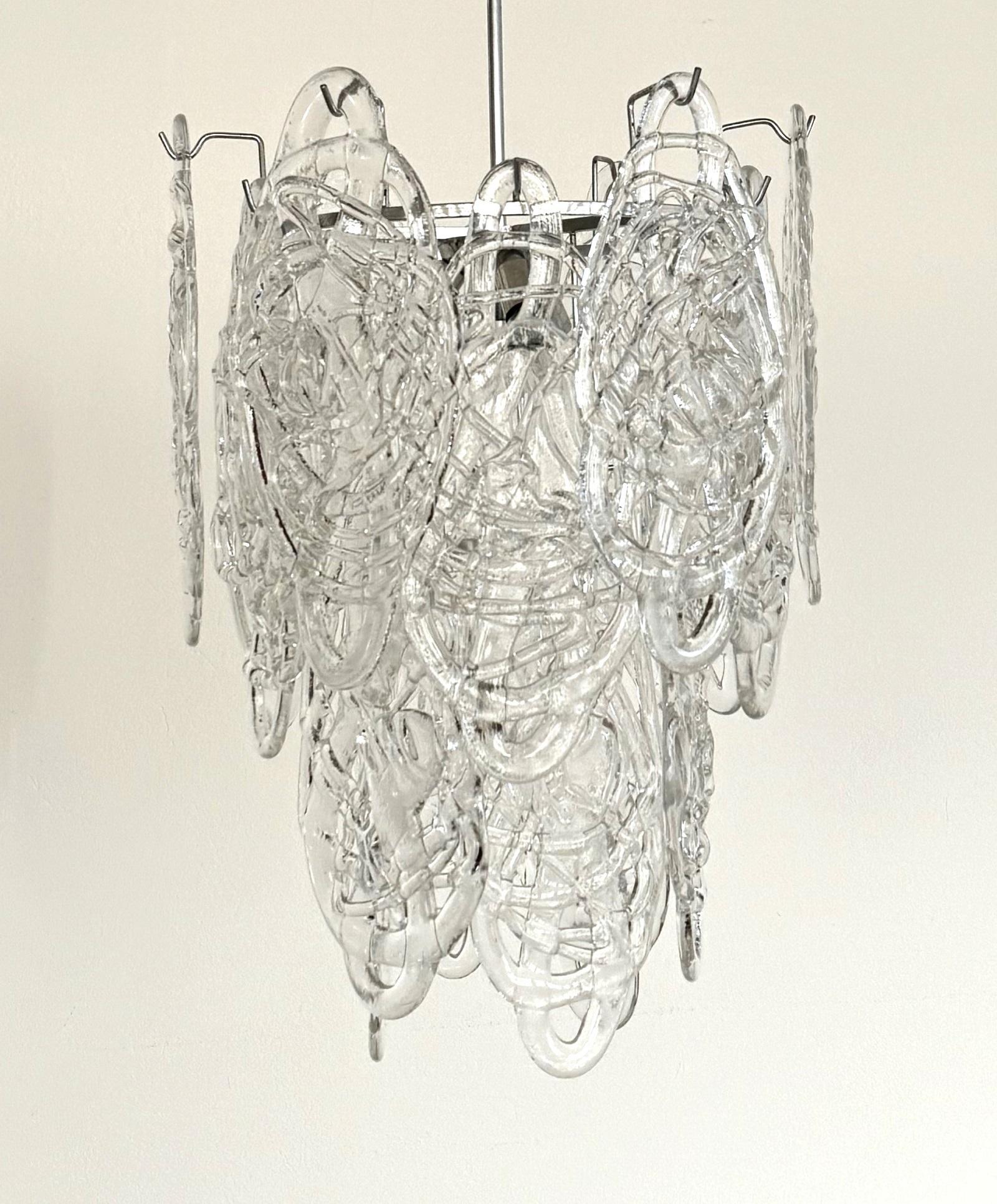 Italiano Lampadario in vetro di Murano 