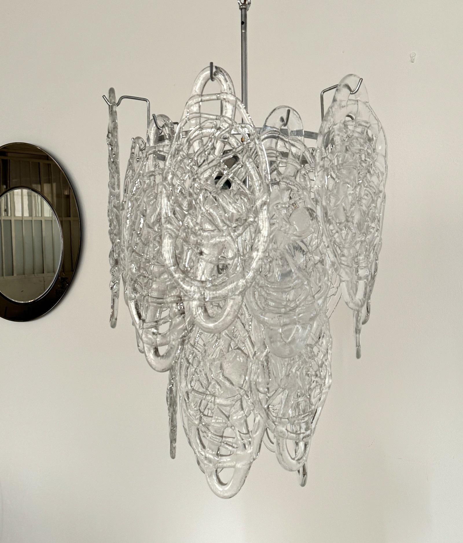 Fine XX secolo Lampadario in vetro di Murano 