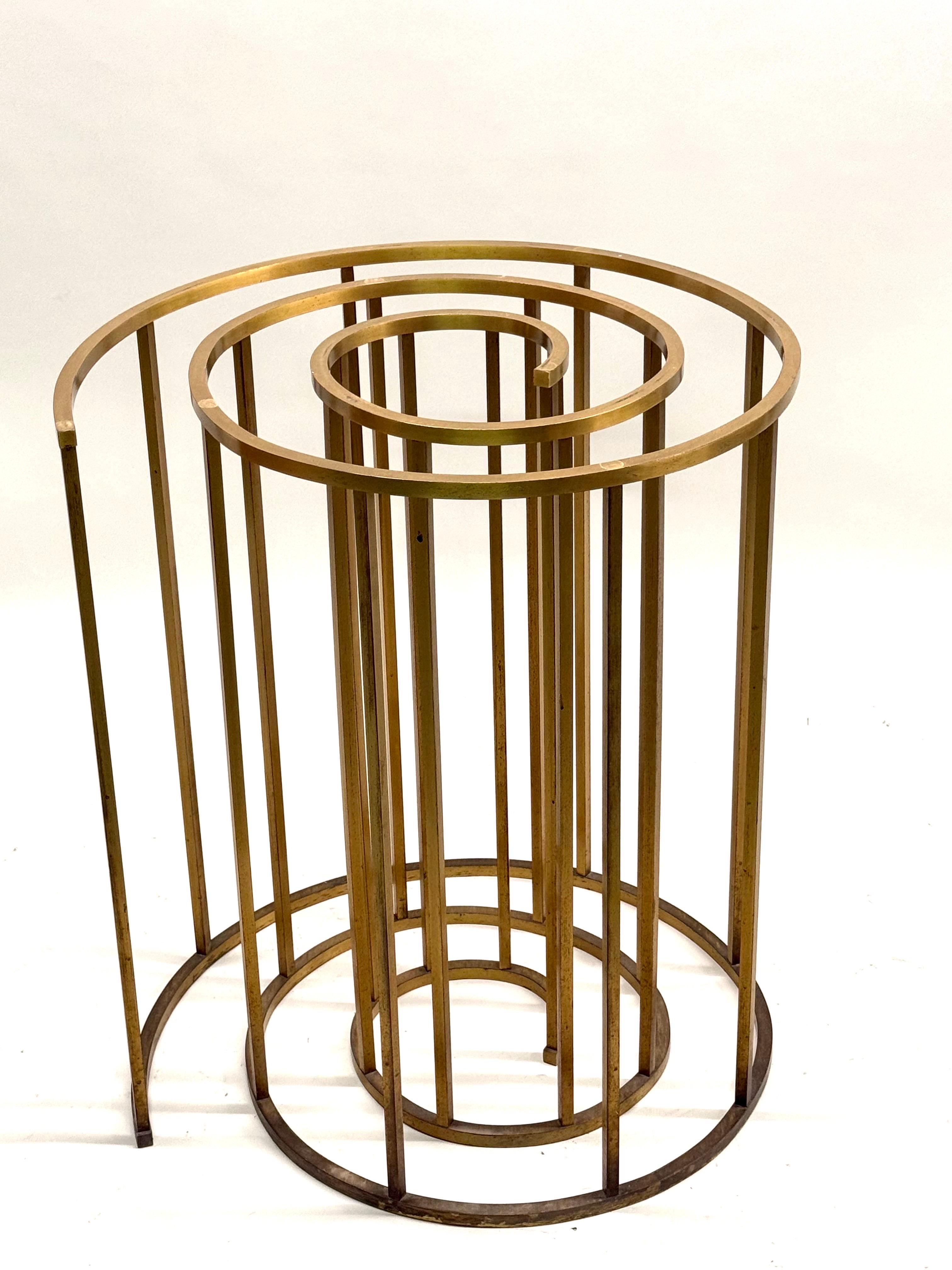 Italian Midcentury Spiral Brass Dining / CenterTable Base, Luciano Frigerio 1970 For Sale 6