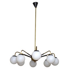 Italian Midcentury Stilnovo Sputnik chandelier with adjustable arms
