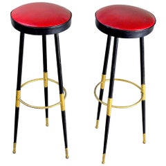 Vintage Italian Midcentury Stools from the 1950s