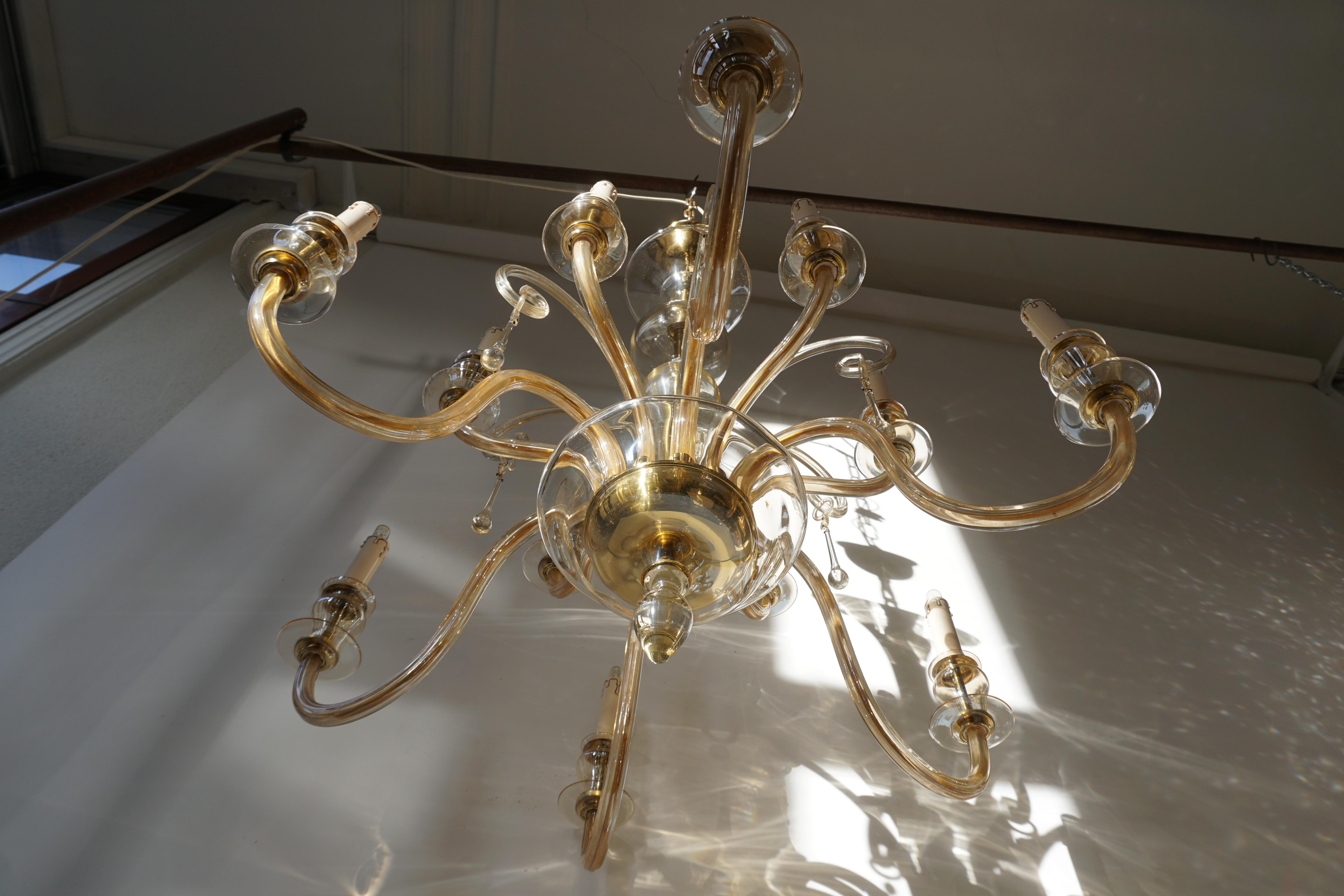 hand blown glass chandeliers