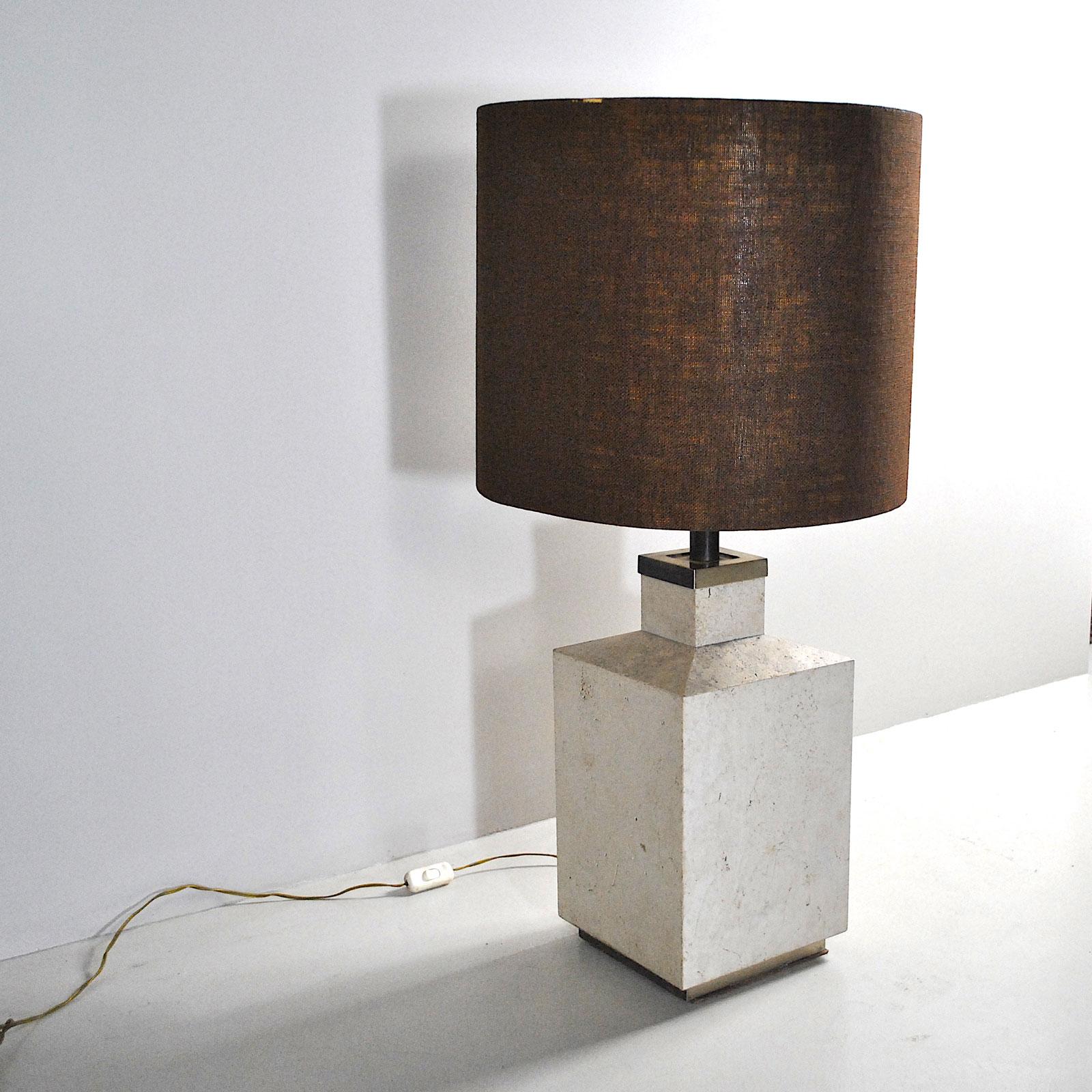 Steel Italian Midcentury Table Lamp Form the 1970s For Sale