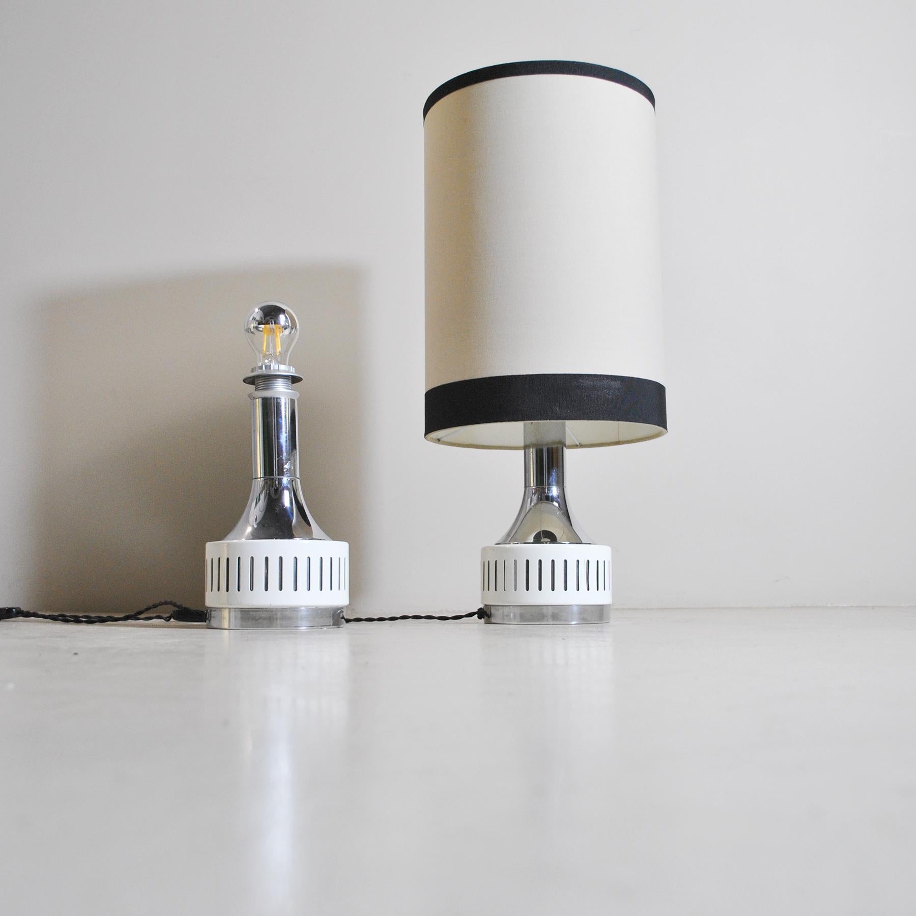 Steel Italian Midcentury Table Lamps from the Sixties For Sale