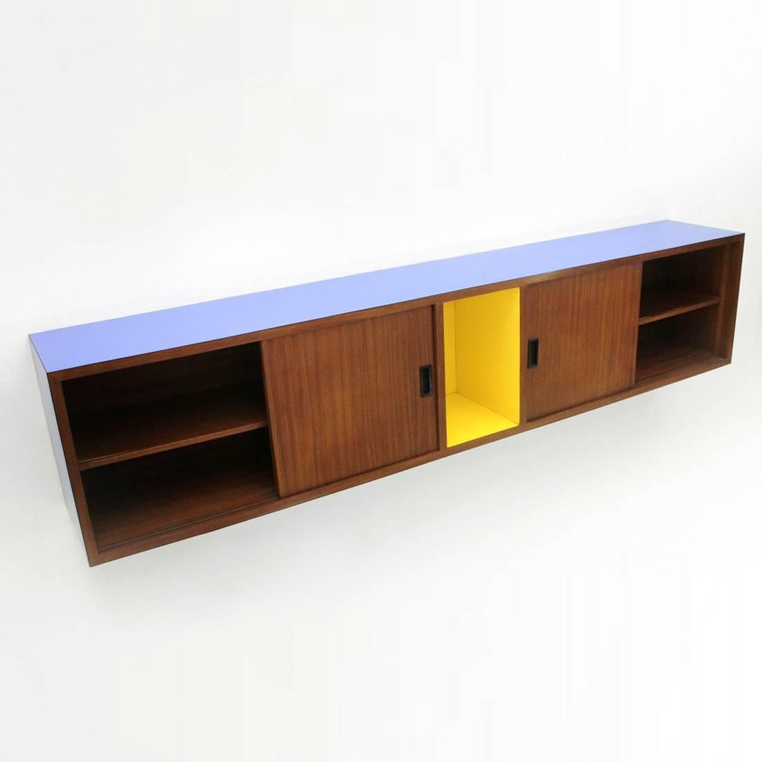 Italian Midcentury Teak and Colored Formica Sideboard, 1960s 2