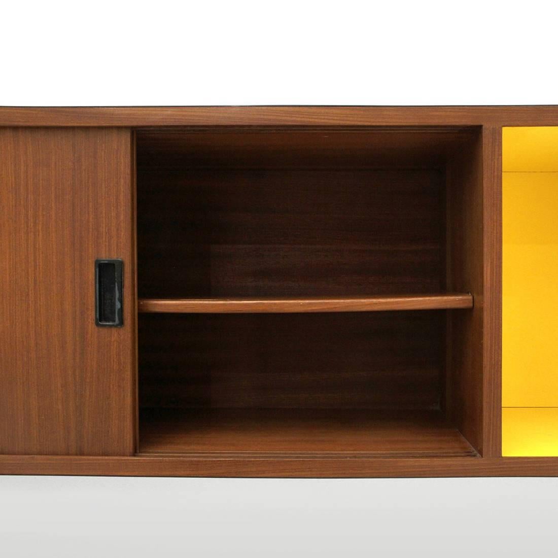 Italian Midcentury Teak and Colored Formica Sideboard, 1960s 3