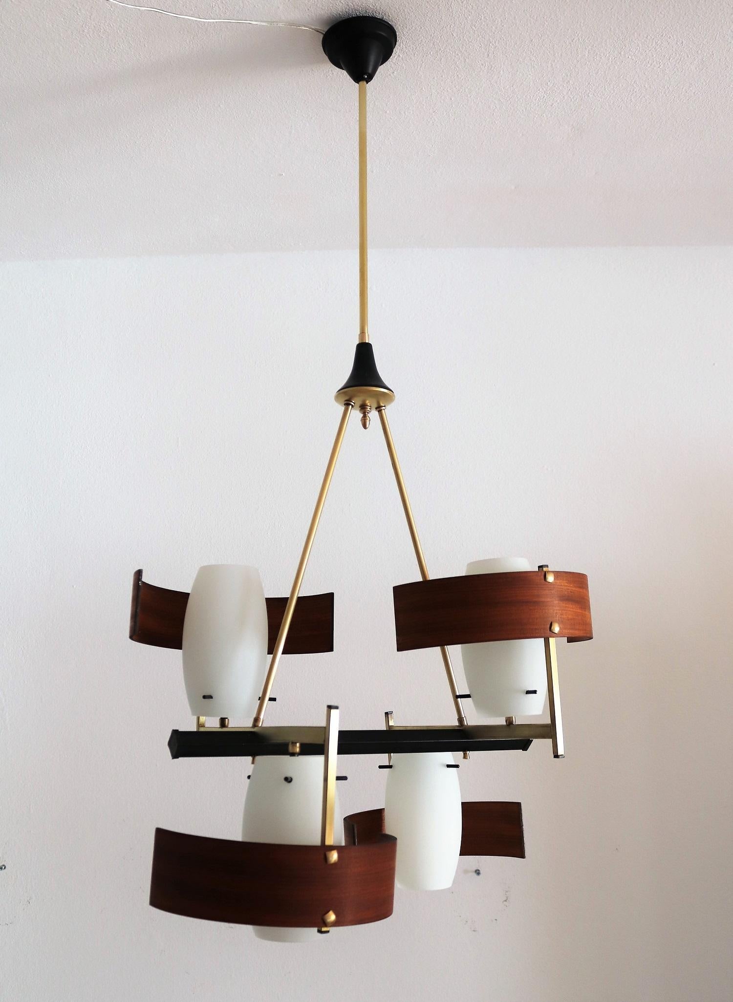 teak chandelier