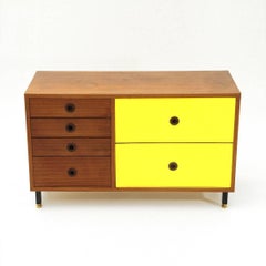 Italian Midcentury Teak and Yellow Formica Sideboard, 1960s
