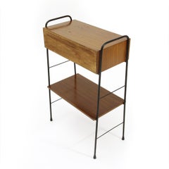 Italian Midcentury Teak Bed Side Table, 1960s