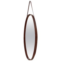 Italian Midcentury Teak Frame Mirror, 1960s