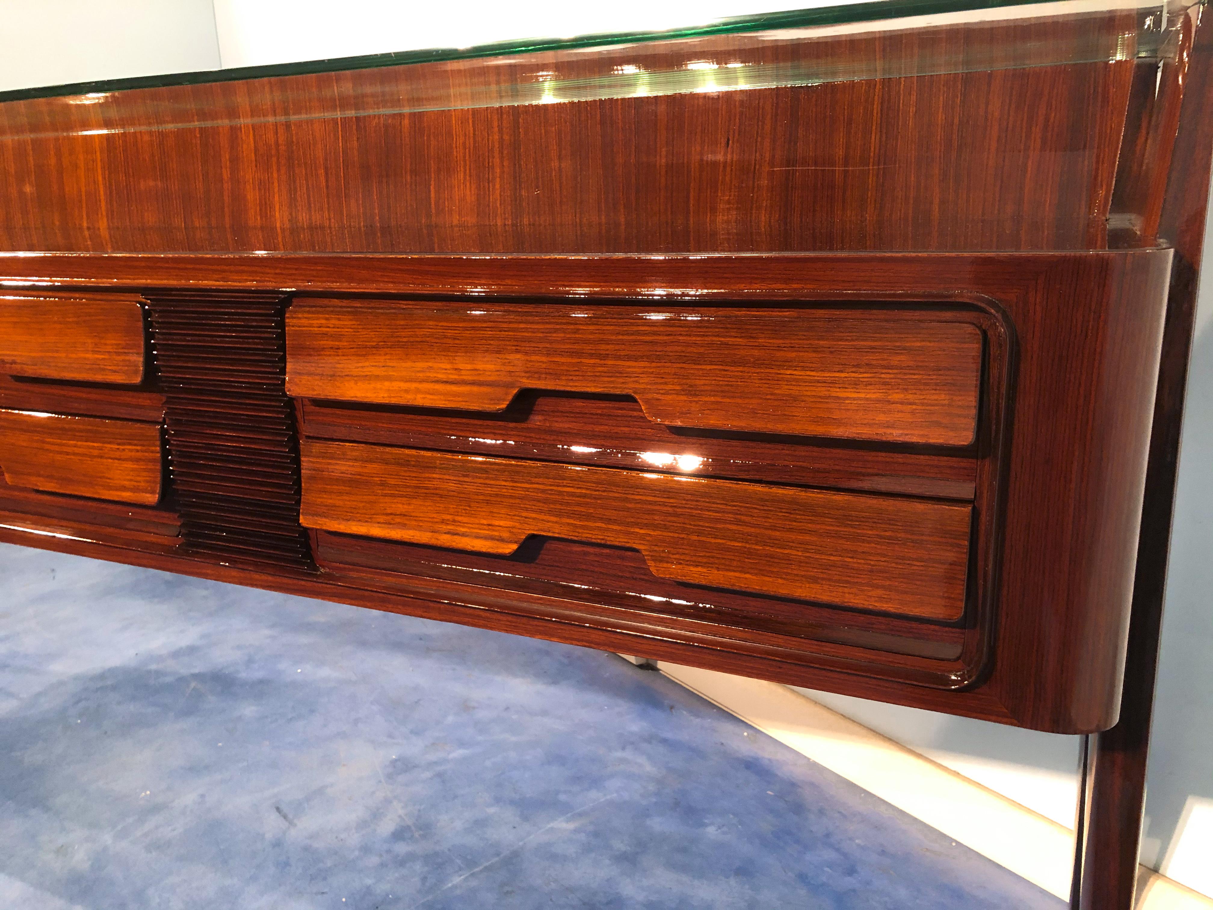 Italian Midcentury Teak Sideboard by Vittorio & Plinio Dassi, 1950s For Sale 11