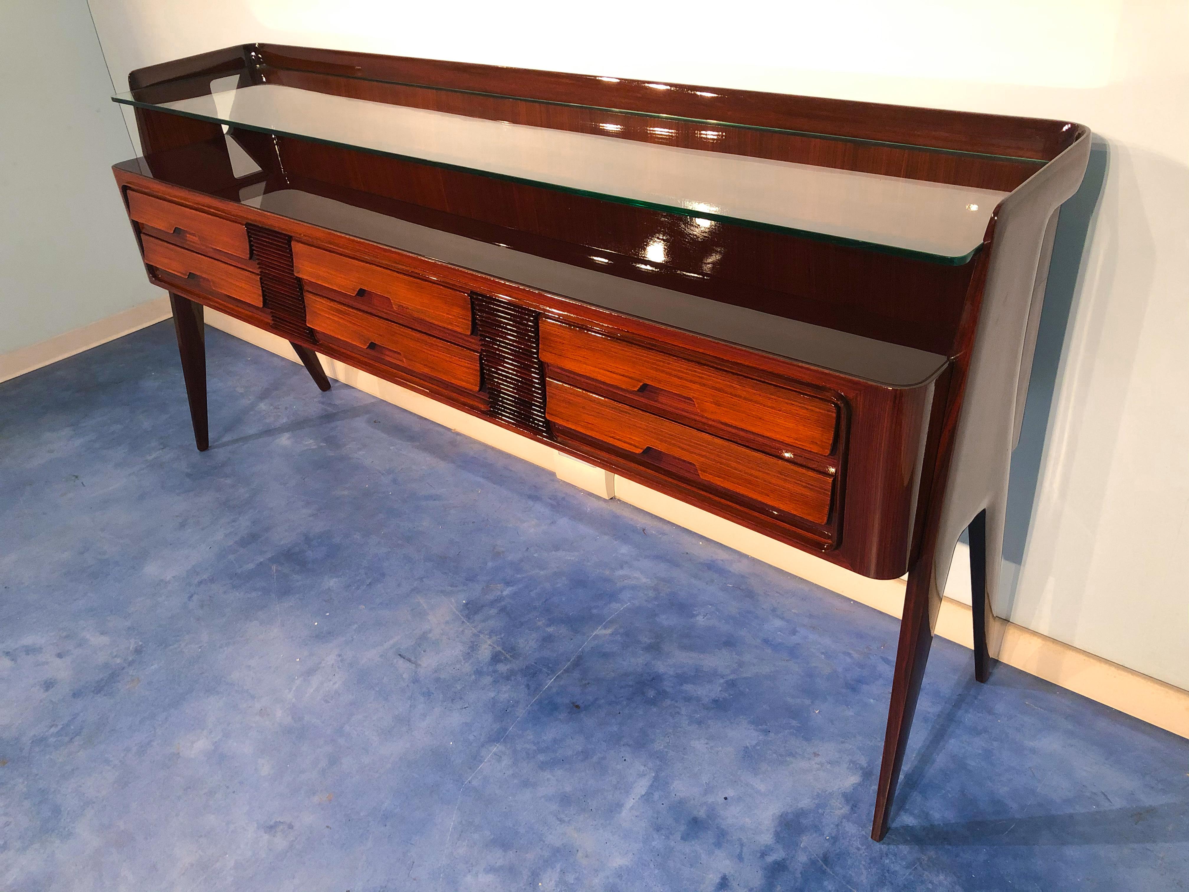 Mid-20th Century Italian Midcentury Teak Sideboard by Vittorio & Plinio Dassi, 1950s For Sale