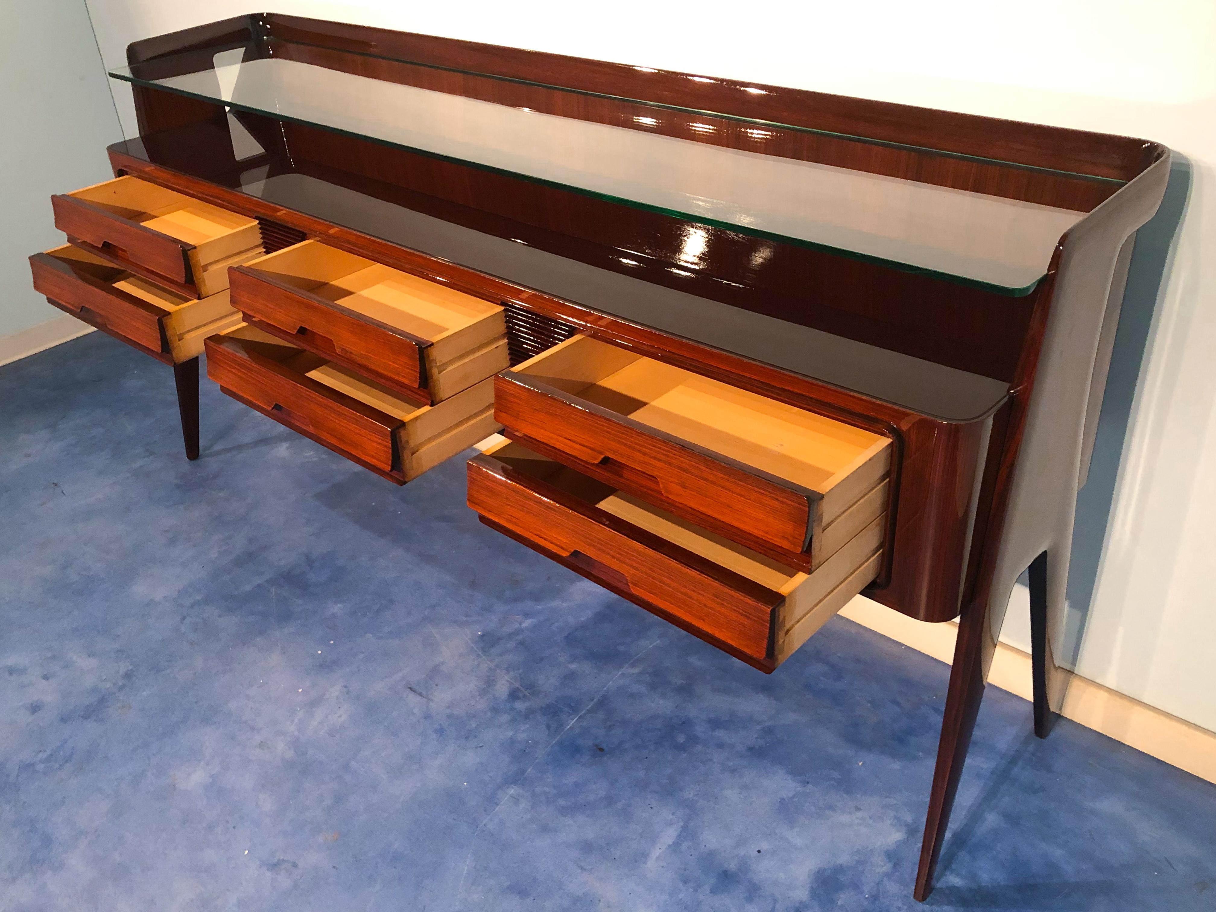 Italienisches Sideboard aus Teakholz aus der Mitte des Jahrhunderts von Vittorio & Plinio Dassi, 1950er Jahre im Angebot 2