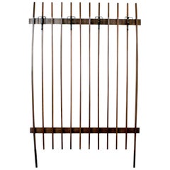 Italian Midcentury Teak Wall Coat Rack or Wardrobe