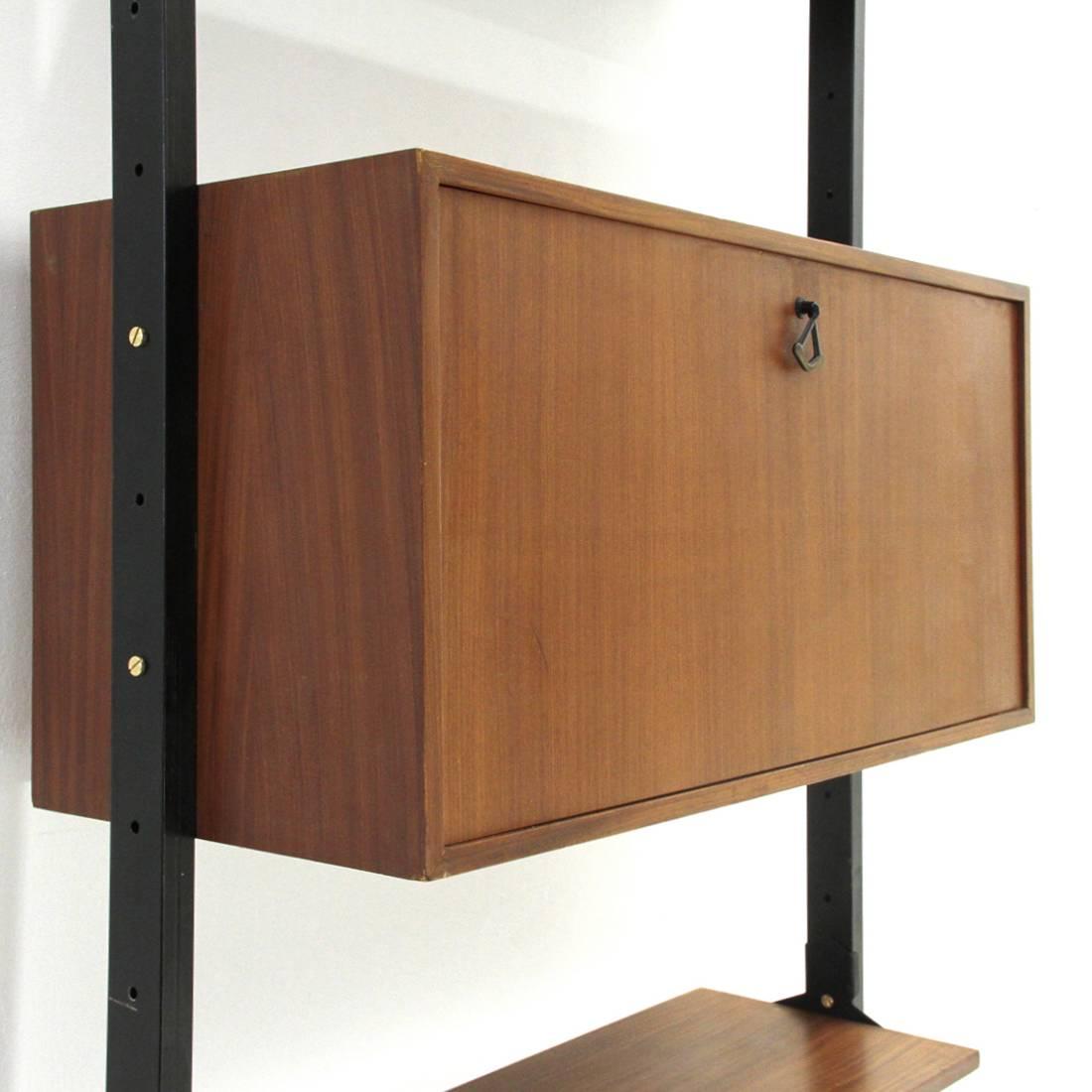 Italian Midcentury Teak Wall Unit, 1950s 2