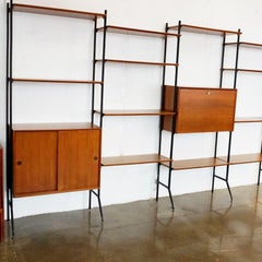 Italian Midcentury Teak Wall Unit or Shelf System