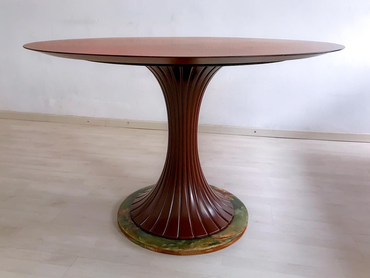 Mid-Century Modern Italian Mid-Century Teak Wood Dining Table by Vittorio Dassi, 1950s For Sale