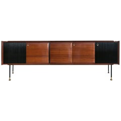 Italian Midcentury Teak Wood Sideboard or Credenza by Vittorio Dassi, 1950s