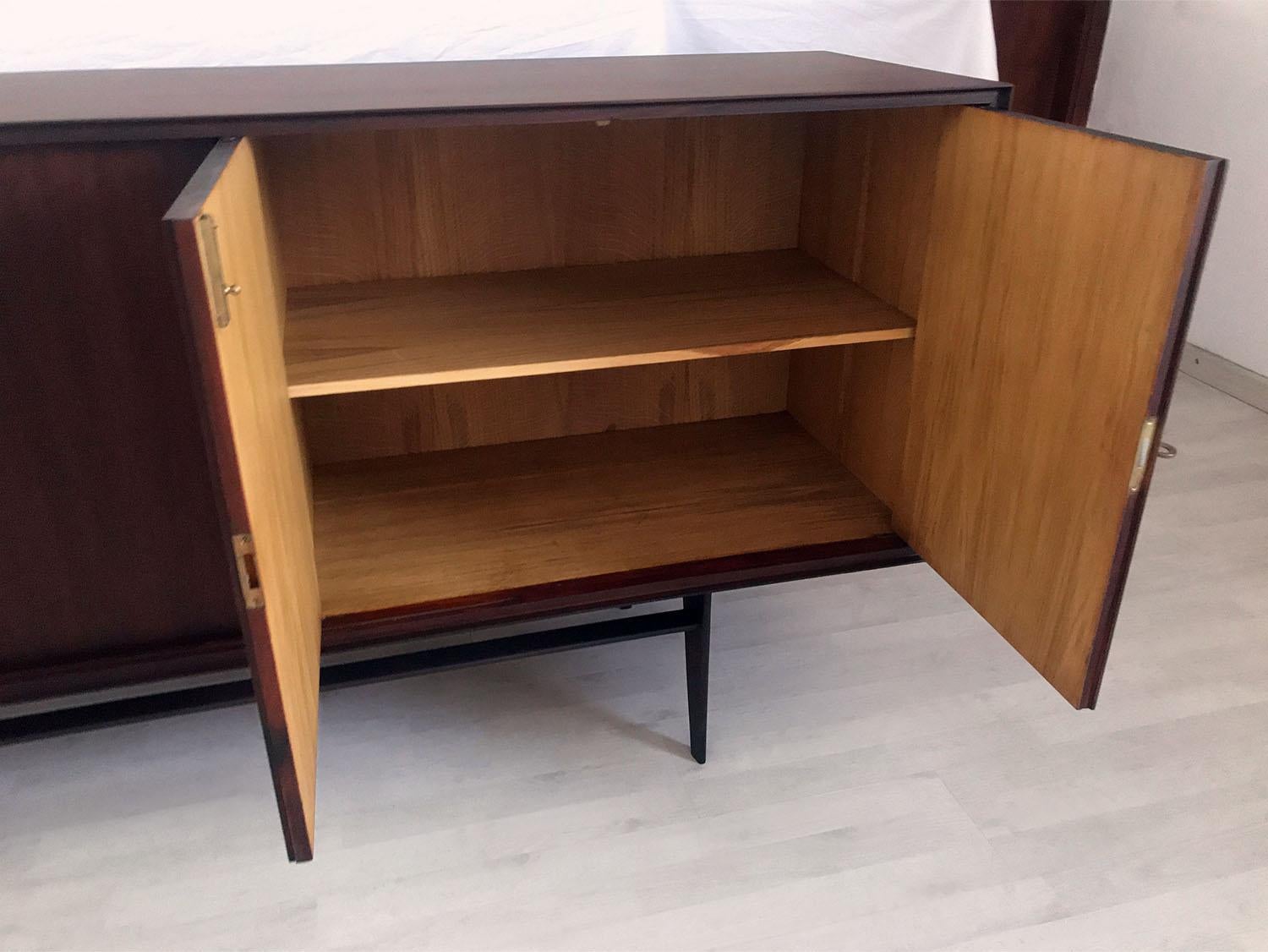 Italian Midcentury Teakwood Sideboard by Vittorio Dassi, 1950s 10