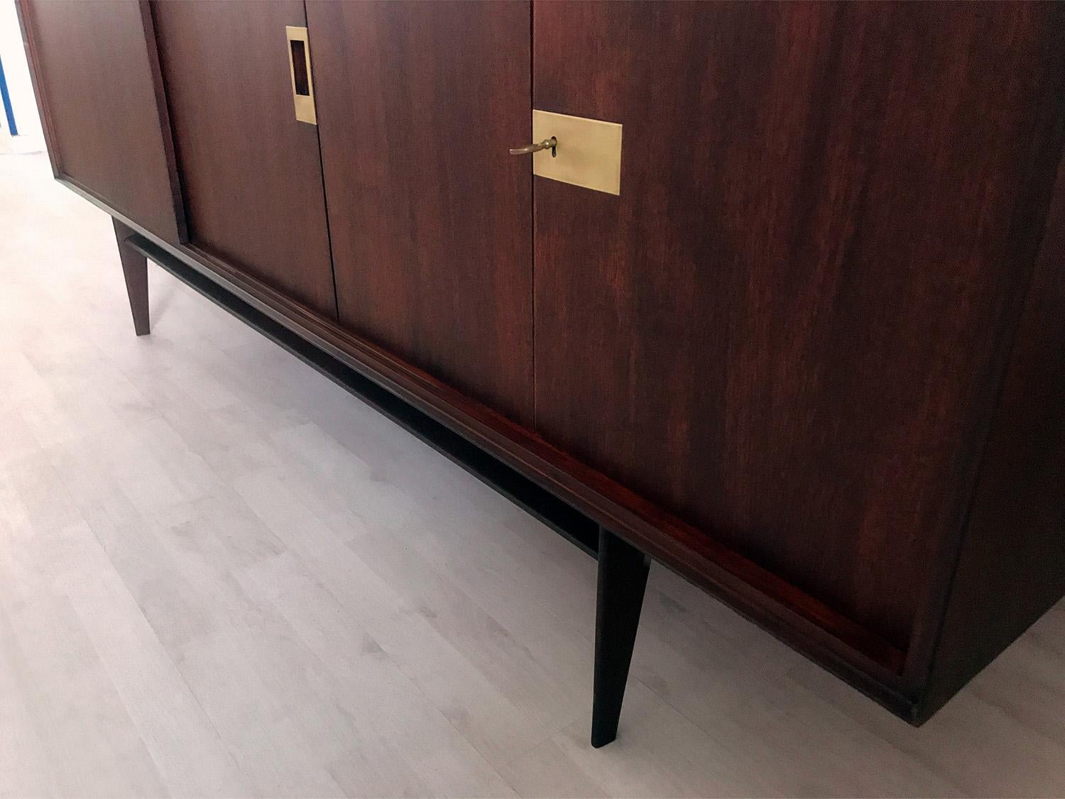 Italian Midcentury Teakwood Sideboard by Vittorio Dassi, 1950s 12