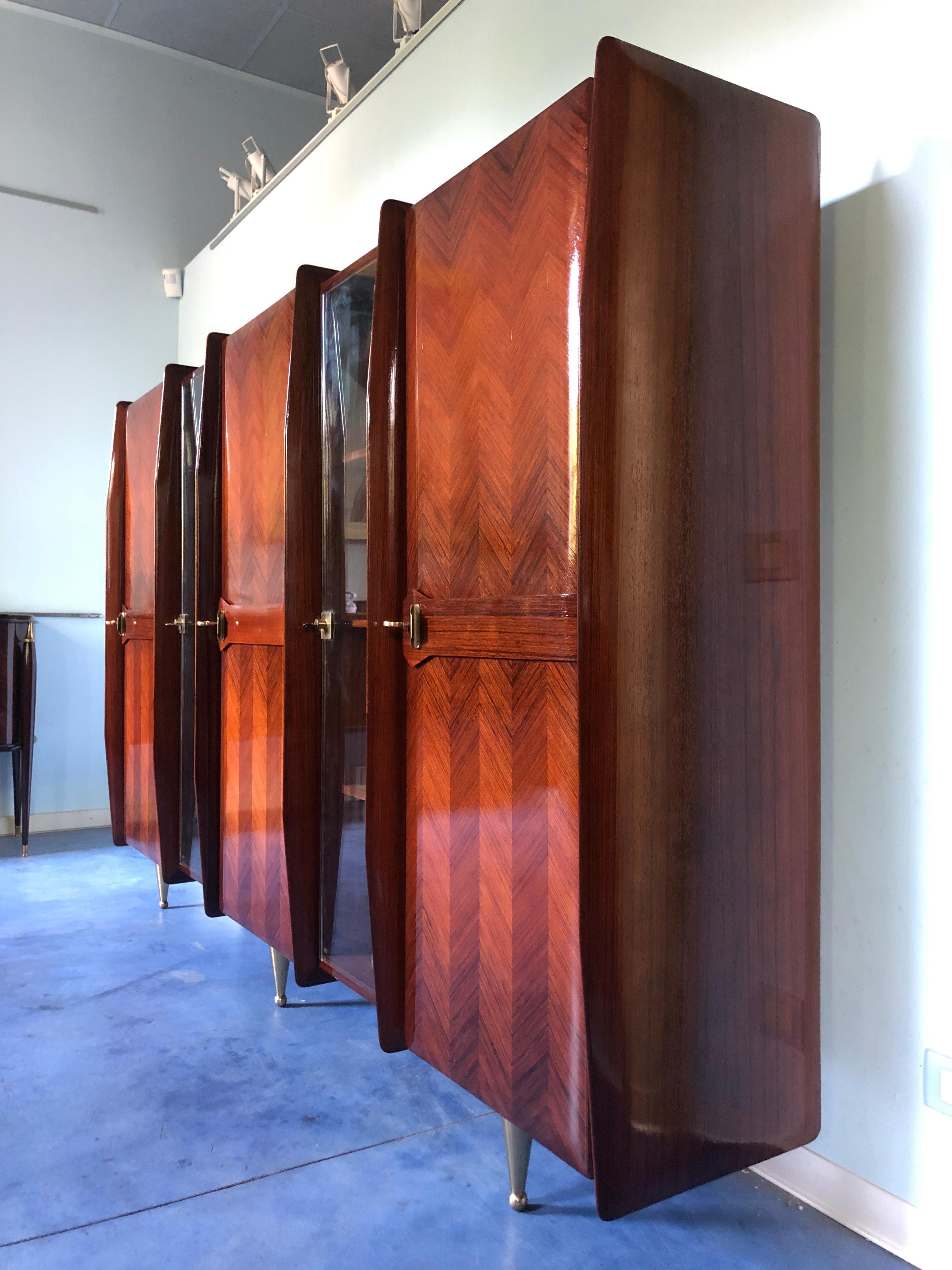 Italian Midcentury Teakwood Sideboard or Bookcase by Vittorio Dassi, 1950s 7