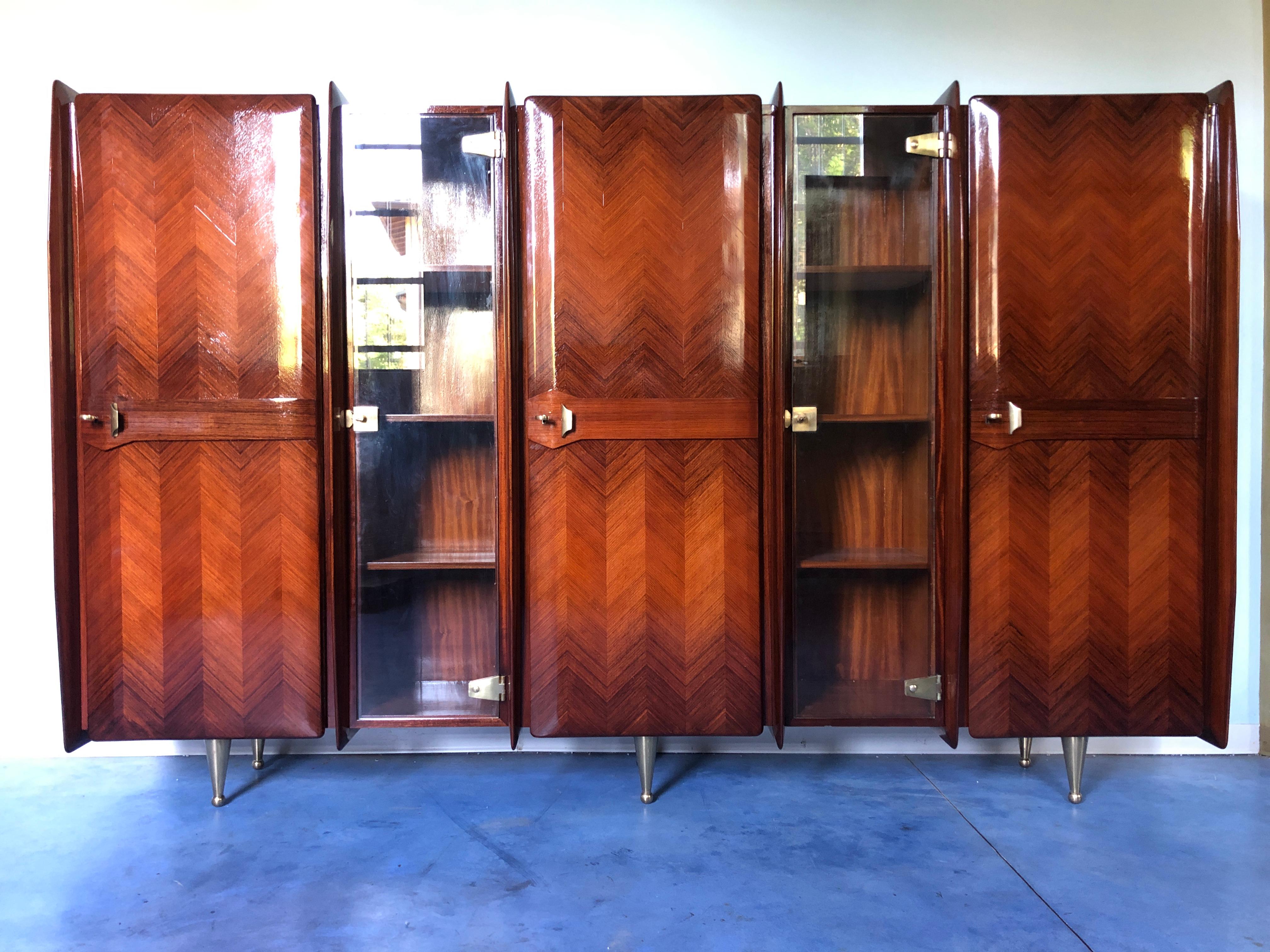 Mid-Century Modern Italian Midcentury Teakwood Sideboard or Bookcase by Vittorio Dassi, 1950s