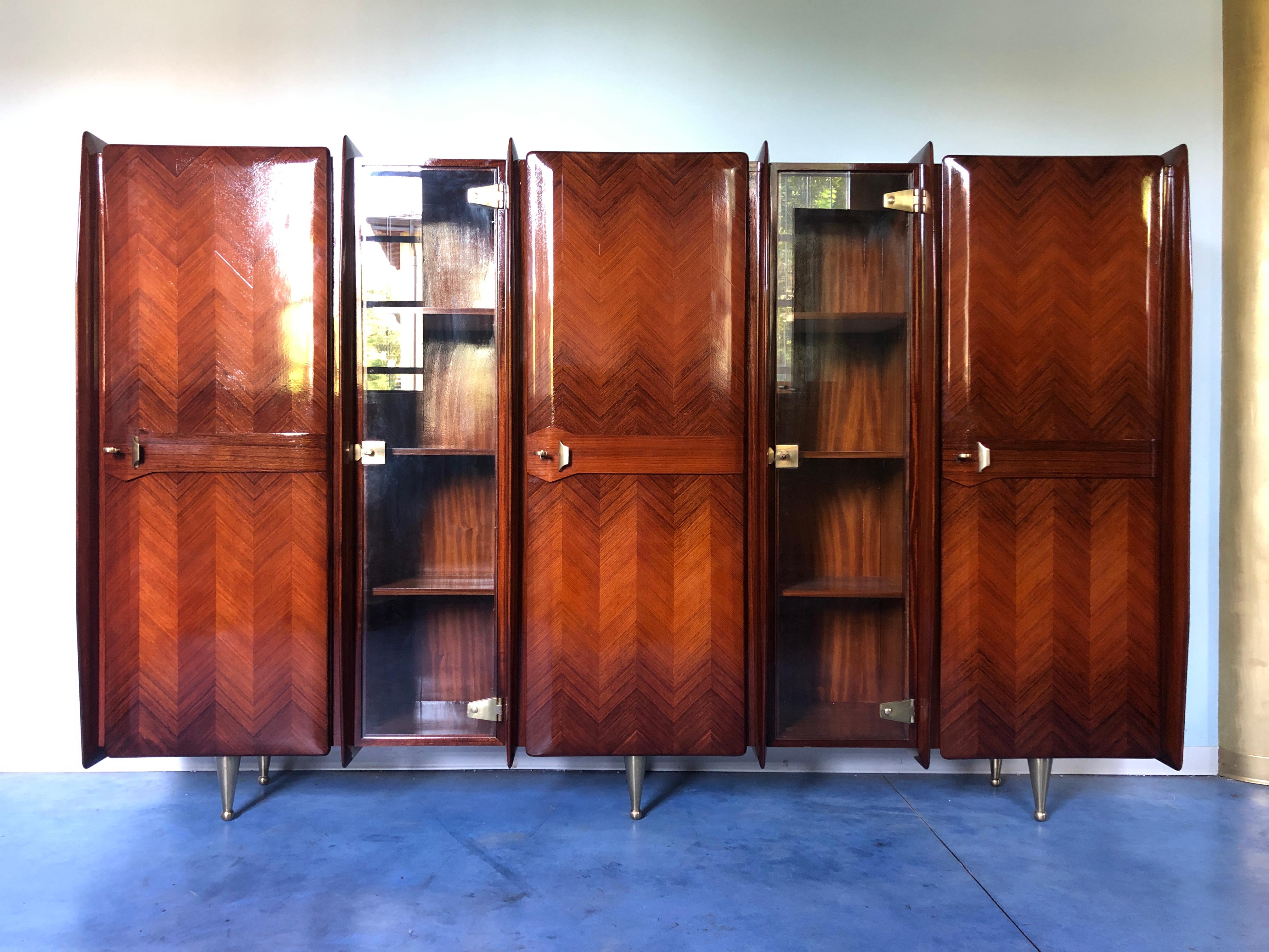 Mid-20th Century Italian Midcentury Teakwood Sideboard or Bookcase by Vittorio Dassi, 1950s