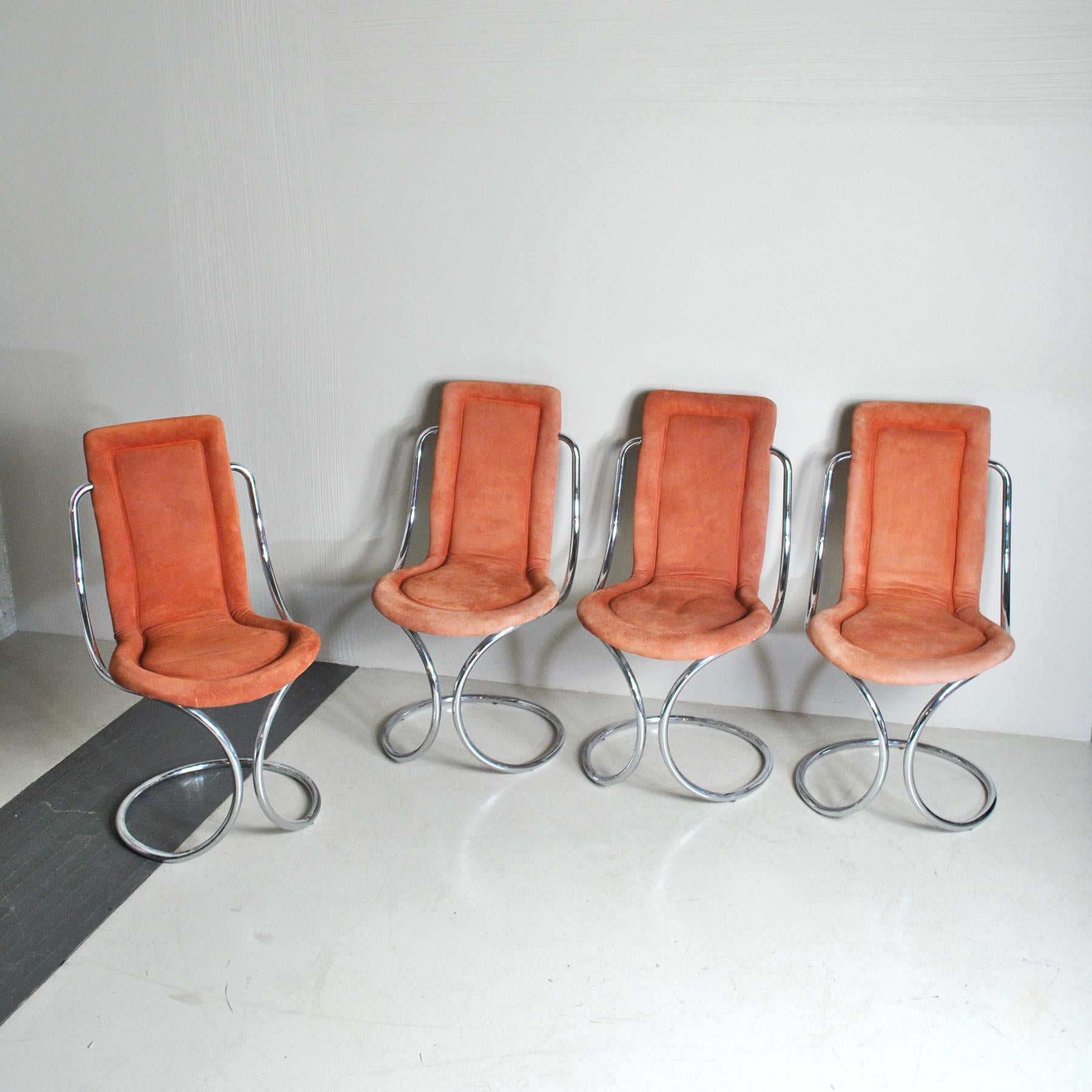 Mid-Century Modern Italian Midcentury Tecnosalotto Chairs 70's