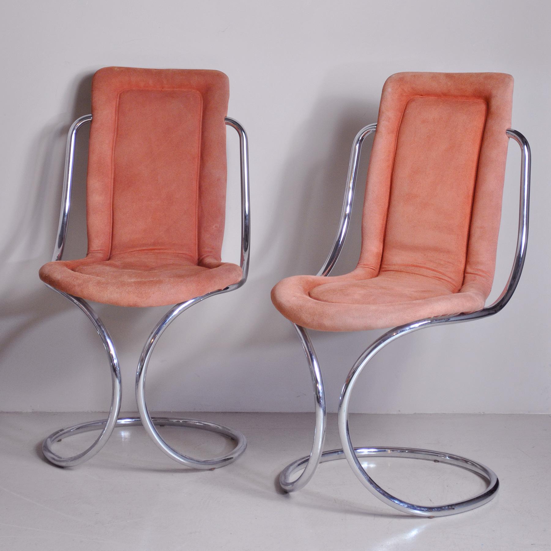 Late 20th Century Italian Midcentury Tecnosalotto Chairs 70's