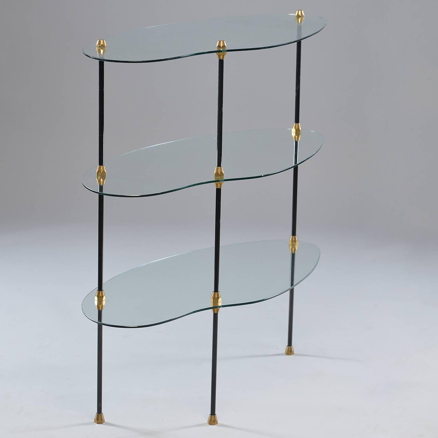 Mid-Century Modern Italian Midcentury Three Tier Glass Etagere