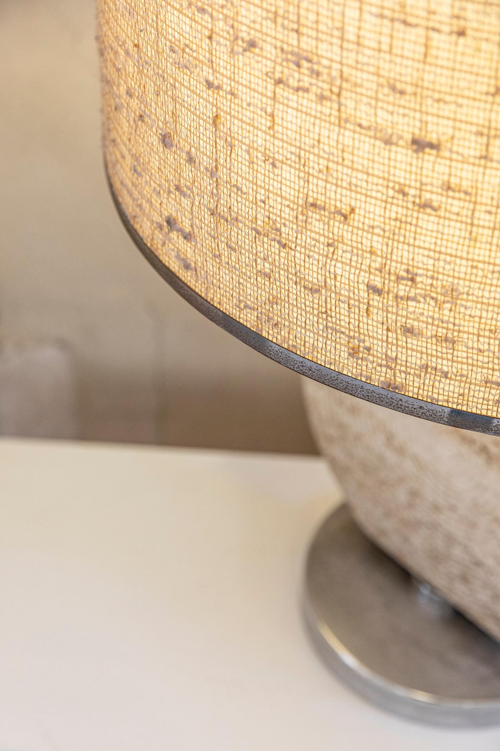 Italian Midcentury Travertine Table Lamp 3