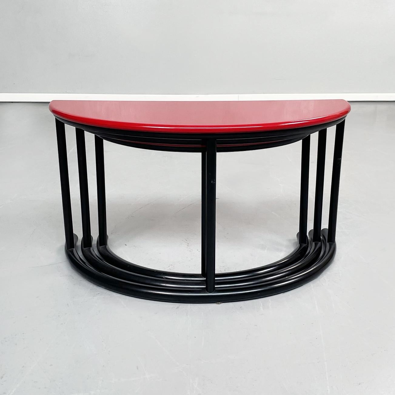 Late 20th Century Italian Mid-Century Trio of Coffee Tables Tria by Frattini Morphos Acerbis 1980s For Sale