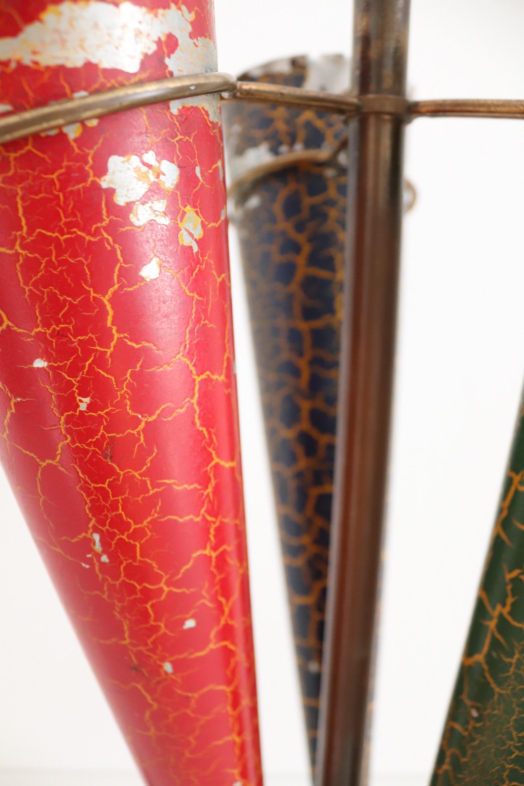 Stand Umbrella italien du milieu du siècle en laiton et marbre en vente 6