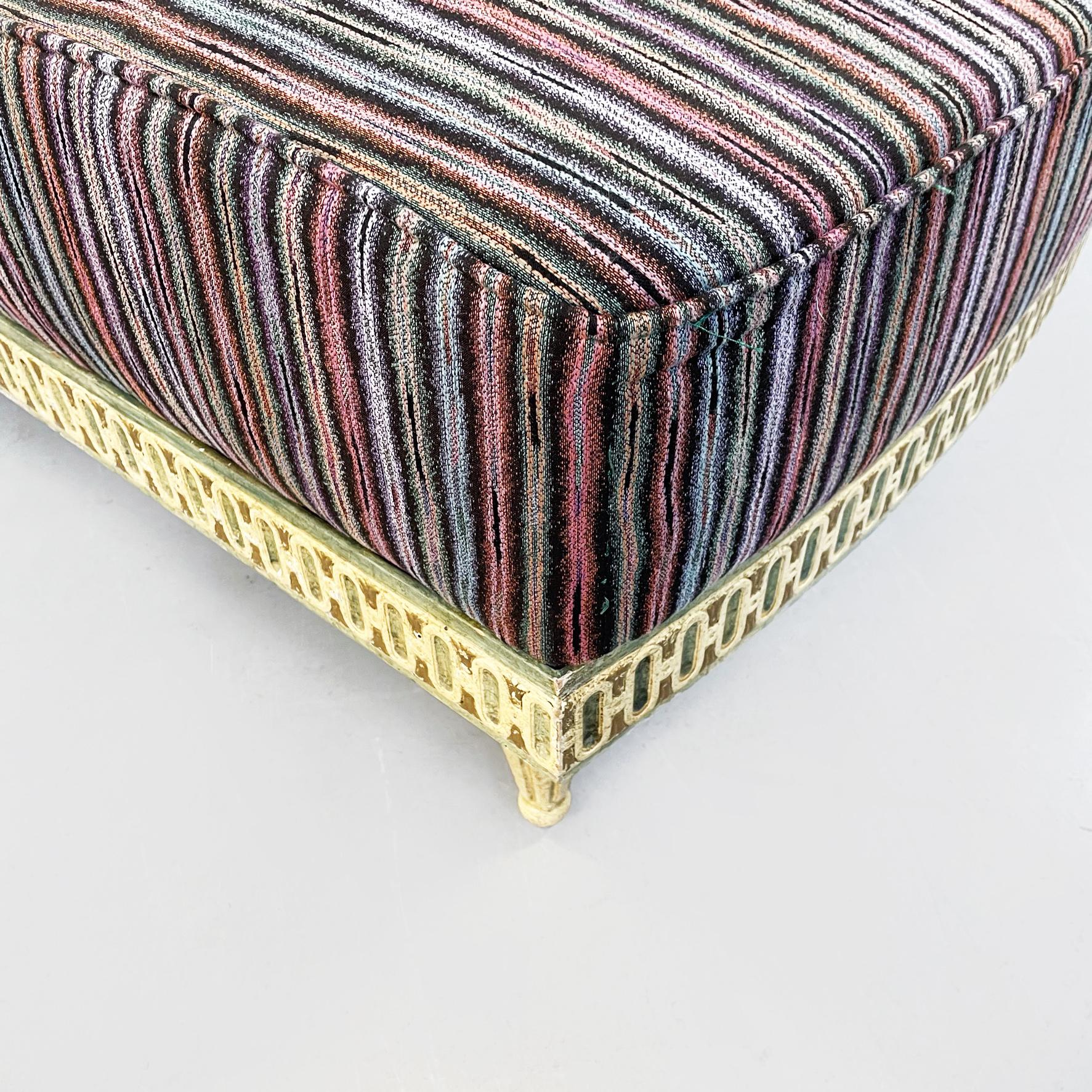 Italian Midcentury Venetian Style Chaise Longue with Missoni Striped Fabric, 1950 For Sale 7