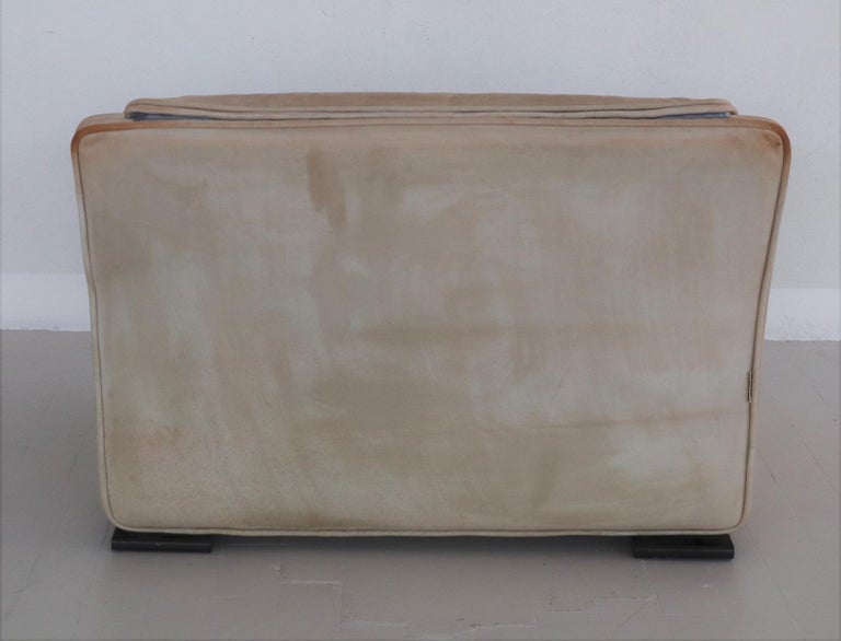 Italian Midcentury Vintage Nappa Leather Sofa by Ferruccio Brunati, 1970s For Sale 3