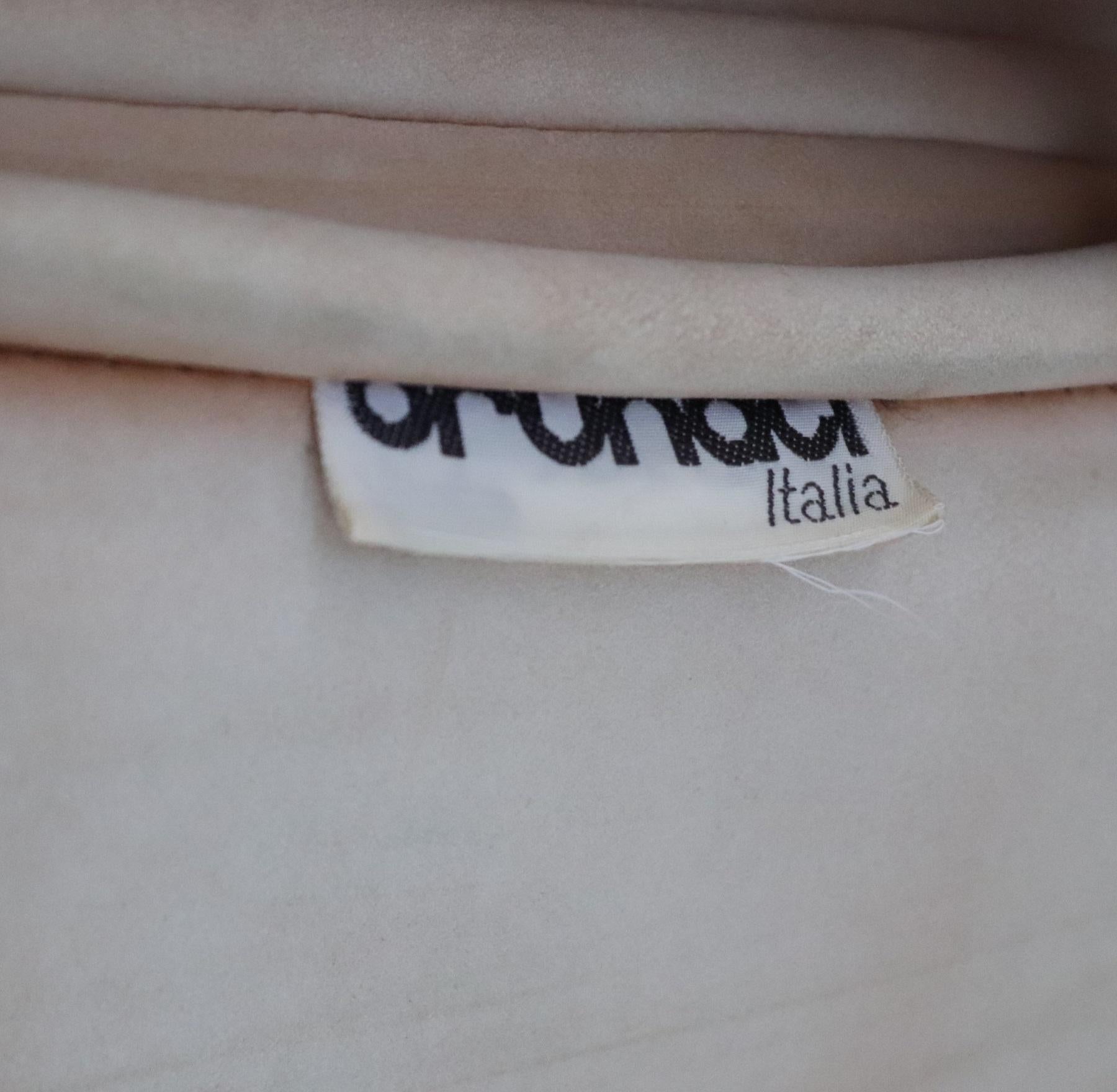 Italian Midcentury Vintage Nappa Leather Sofa by Ferruccio Brunati, 1970s 4