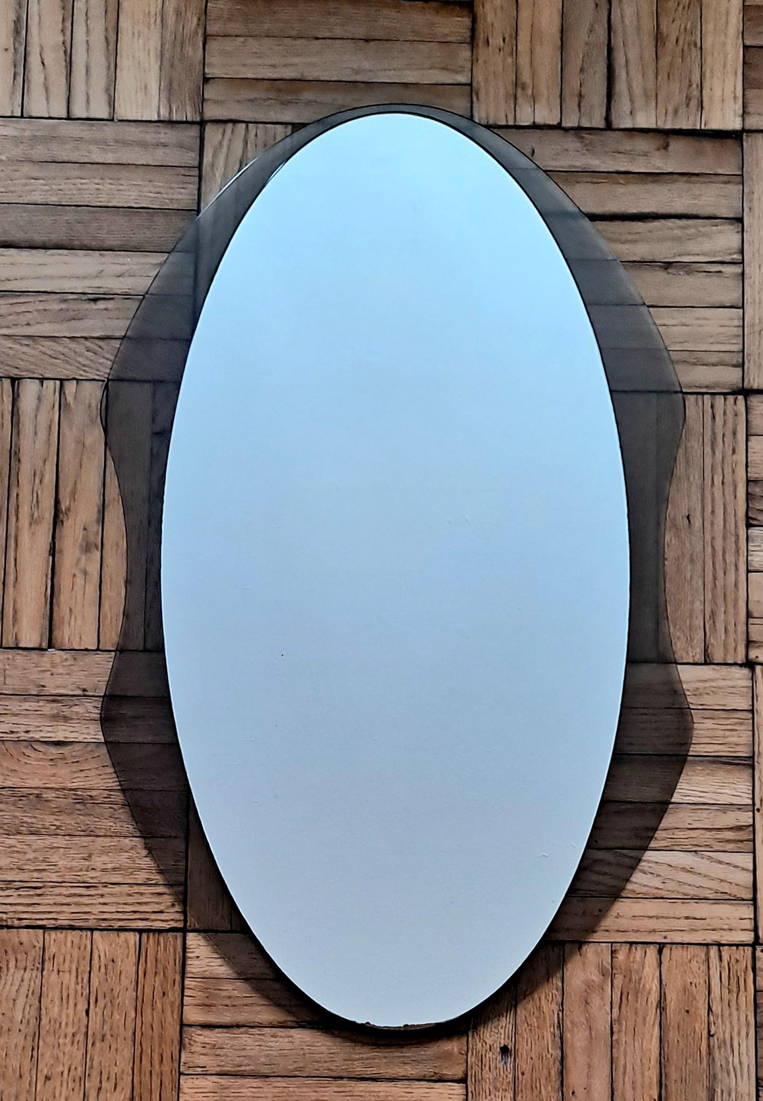 Mid-Century Modern Italian Midcentury wall mirror by Cristal Arte For Sale