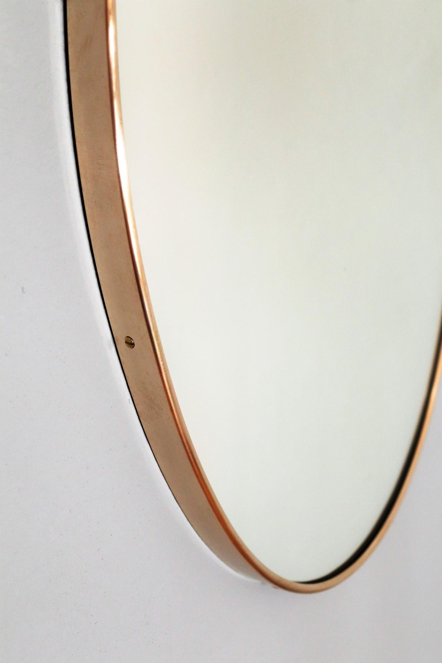 Italian Regency Wall Mirror with Brass Frame, 1970s 6