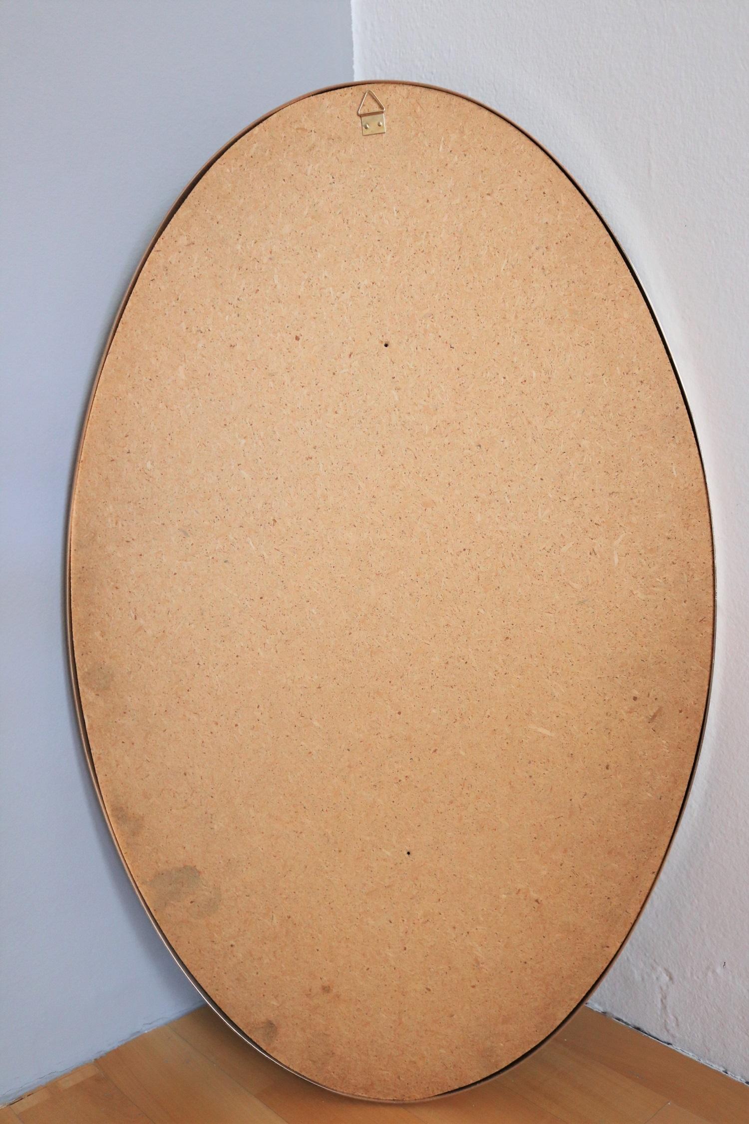 Italian Regency Wall Mirror with Brass Frame, 1970s 7