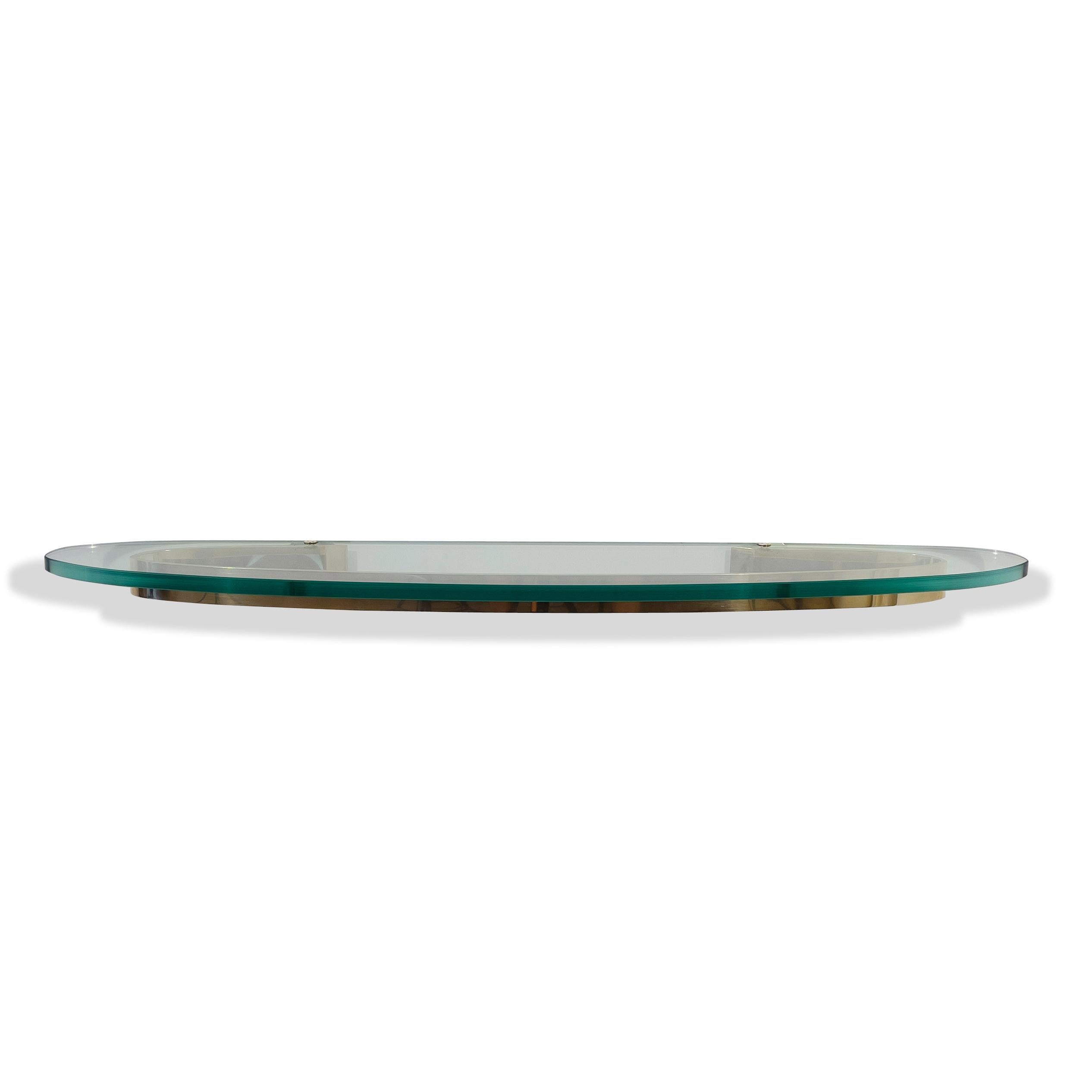 Italienischer Konsolentisch aus Glas und Messing mit Wandmontierung aus der Mitte des Jahrhunderts von Fontana Arte (Moderne der Mitte des Jahrhunderts) im Angebot