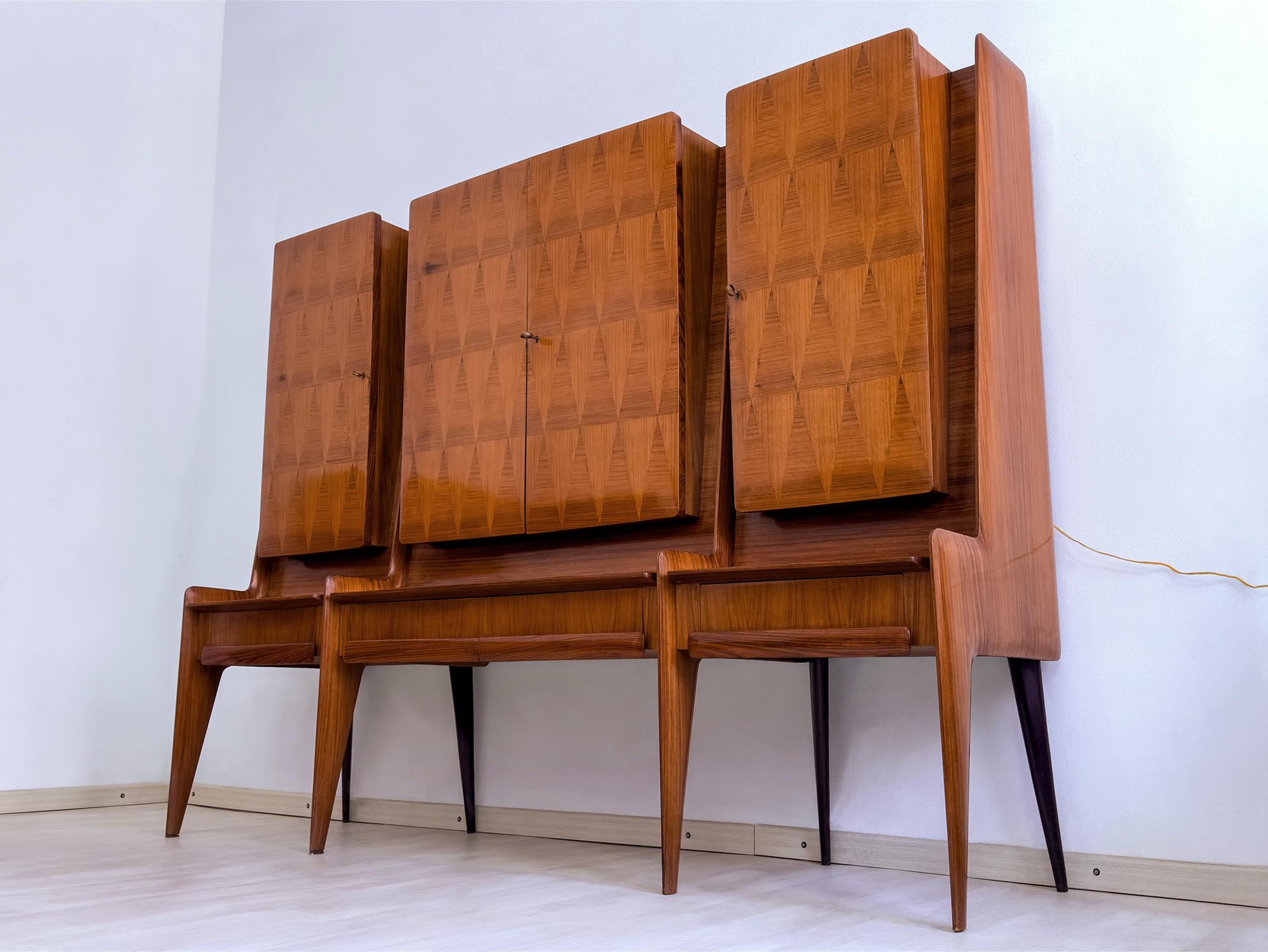 Italian Mid-Century Sideboard with Dry Bar by La Permanente Mobili Cantù, 1950s 4